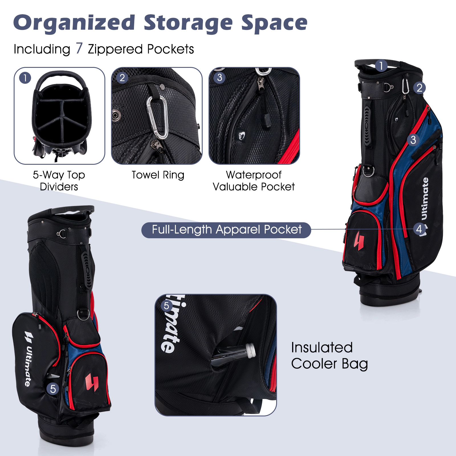 LJG 11 Pieces Complete Golf Club Package Set
