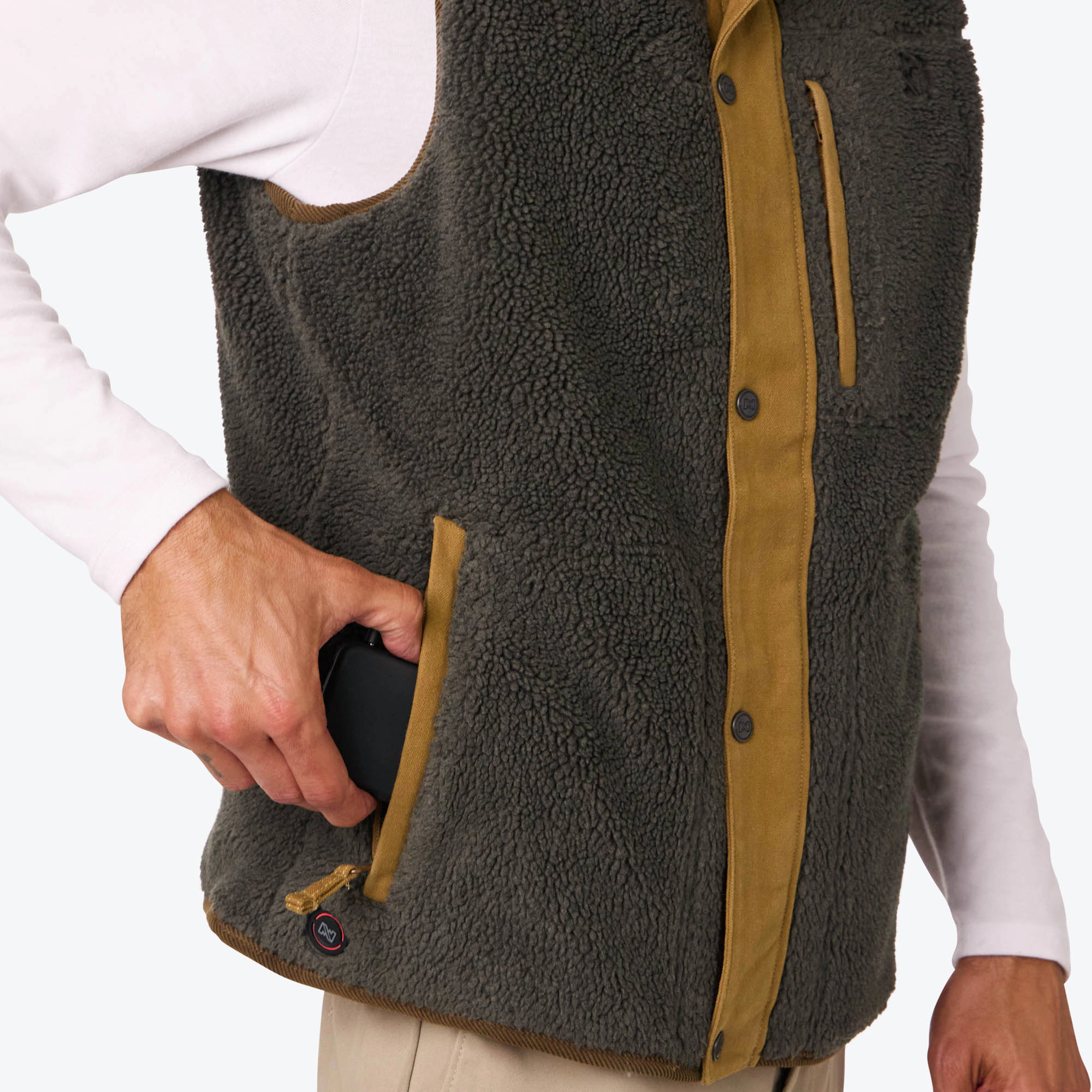 Mobile Warming Men's Ranch High-Pile Fleece Heated Vest