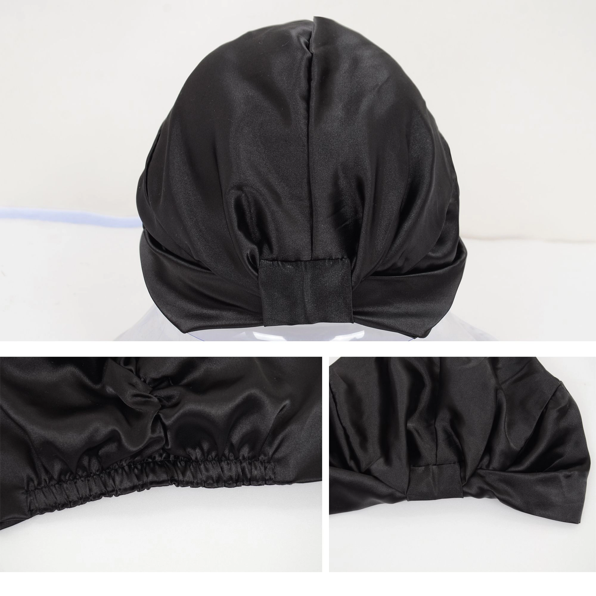 Anna-Kaci Women Bonnet for Sleeping Satin Lined Hair Twist Elastic Band Cap