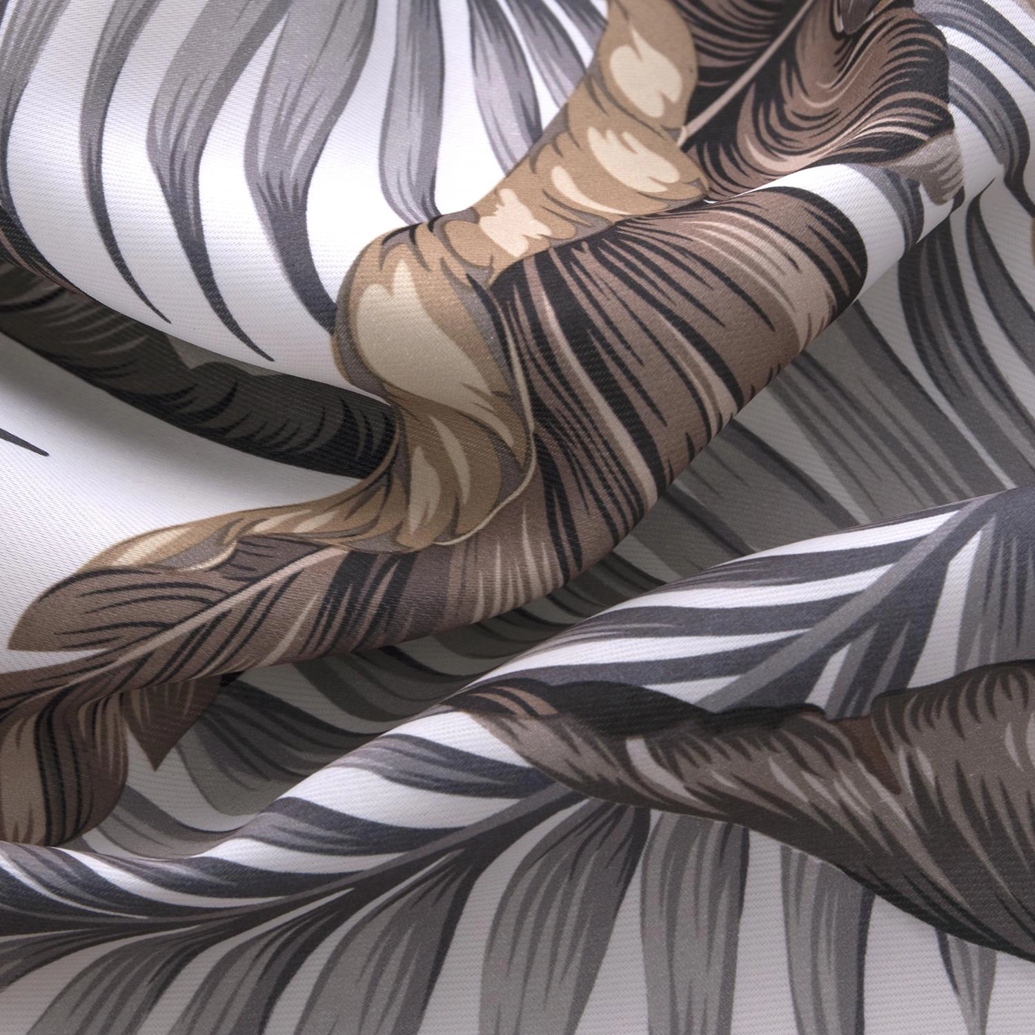 RT Designer Collection Brazil Printed Blackout Luxurious Decorative Grommet Curtain Panel 54" x 90" Taupe