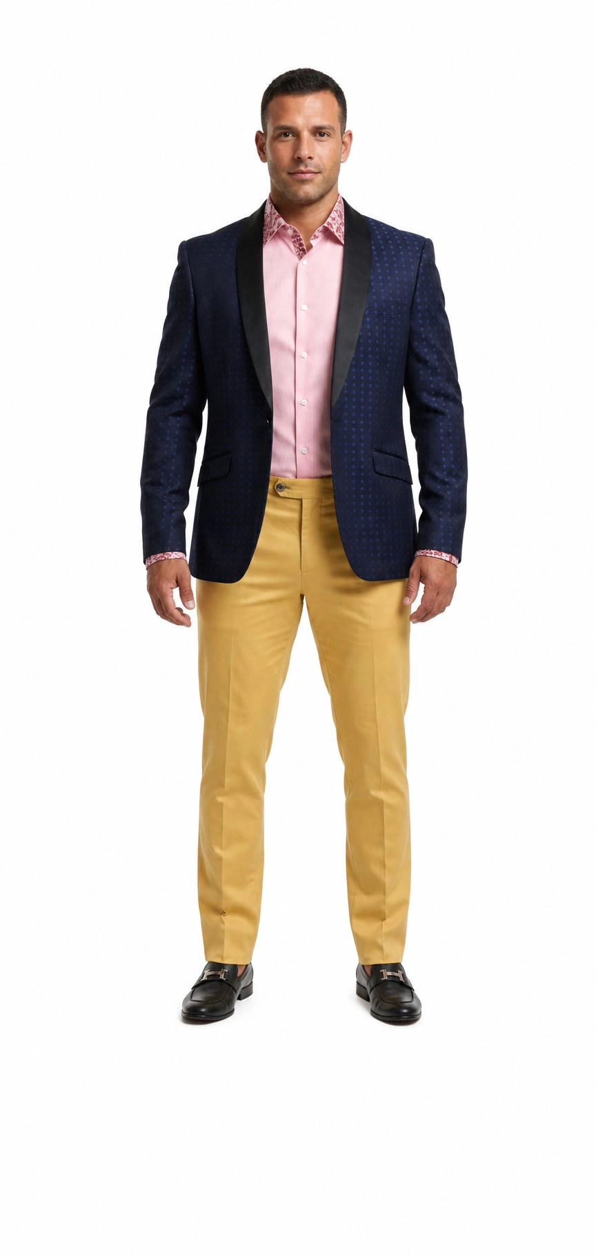 Elie Balleh Men's Slim Fit Jacquard Blazer 's