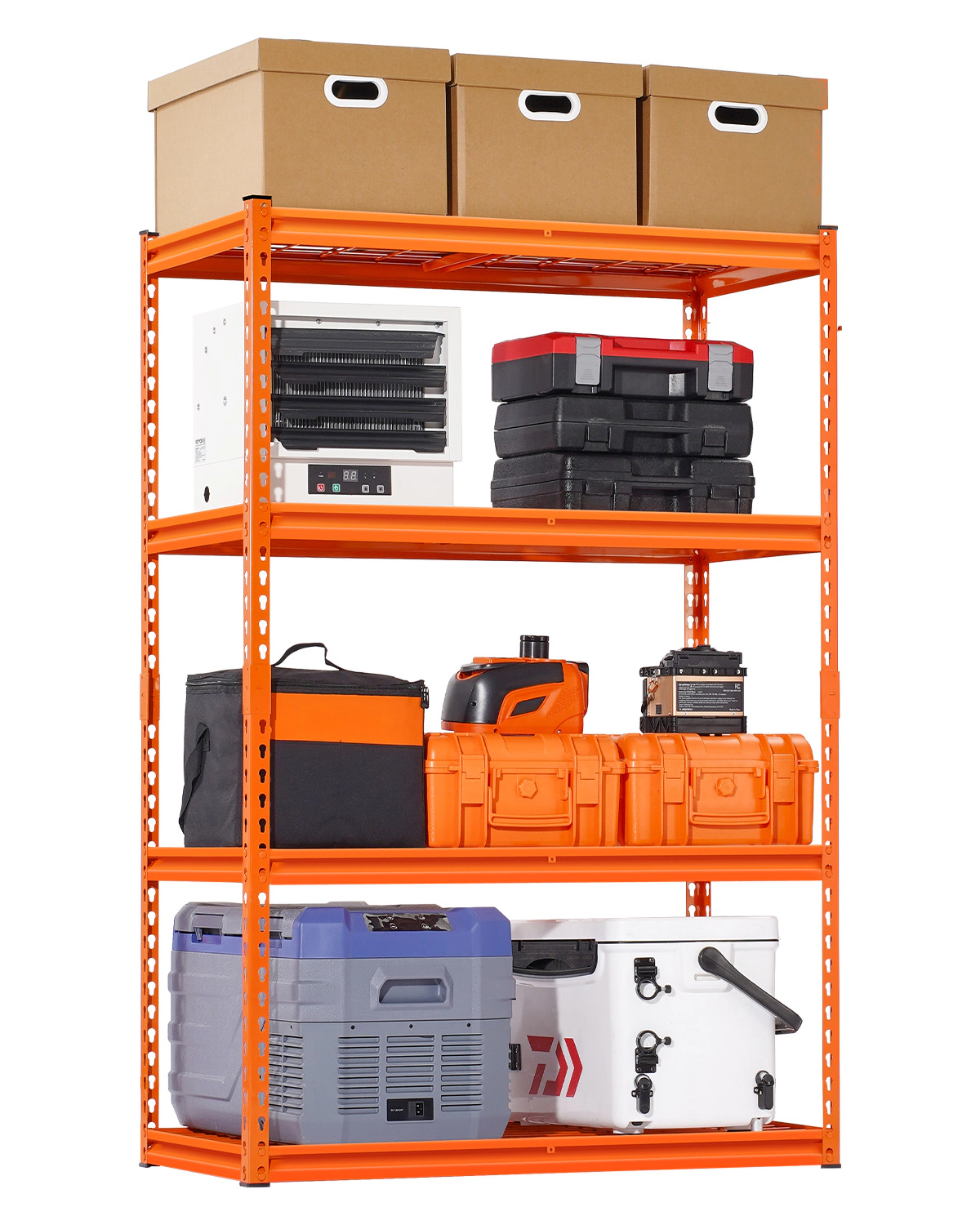 HONGGE Storage Shelves Heavy Duty Garage Shelving Adjustable Metal Shelves for Industrial Shelving Unit Utility Shelf