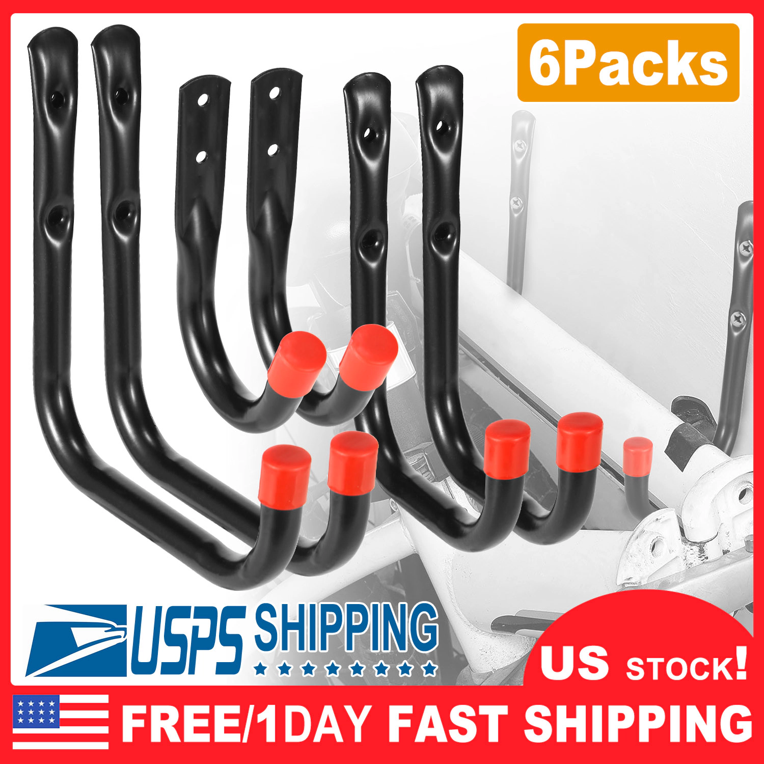 IMounTEK Unisex Heavy Duty Wall Storage Hooks 6-Pack
