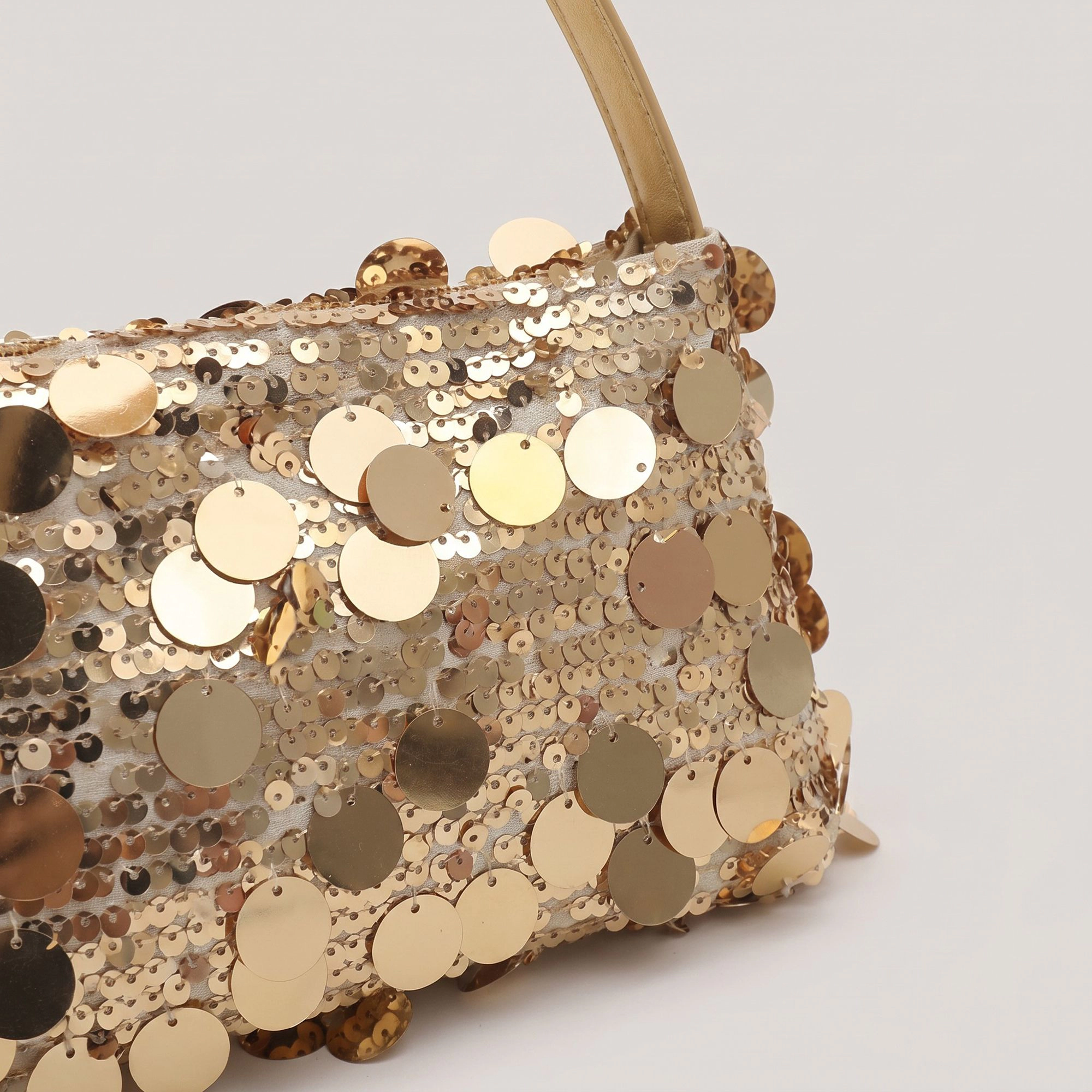 Alilang Women's Sequin Baguette Shoulder Bag with Oversized Paillette Details Slim Strap