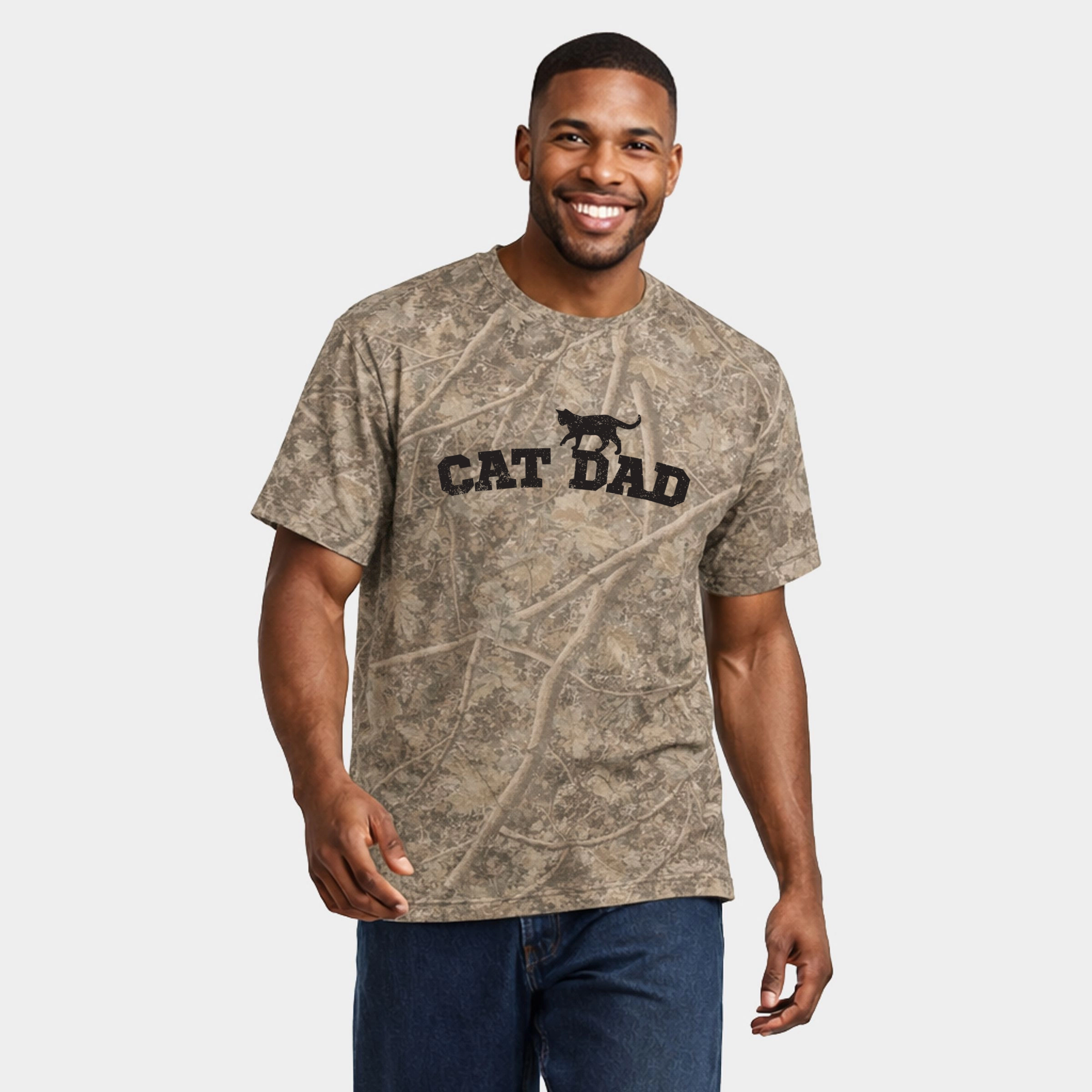Simply Sage Market - Cat Dad Arched Men's Heavyweight Crew