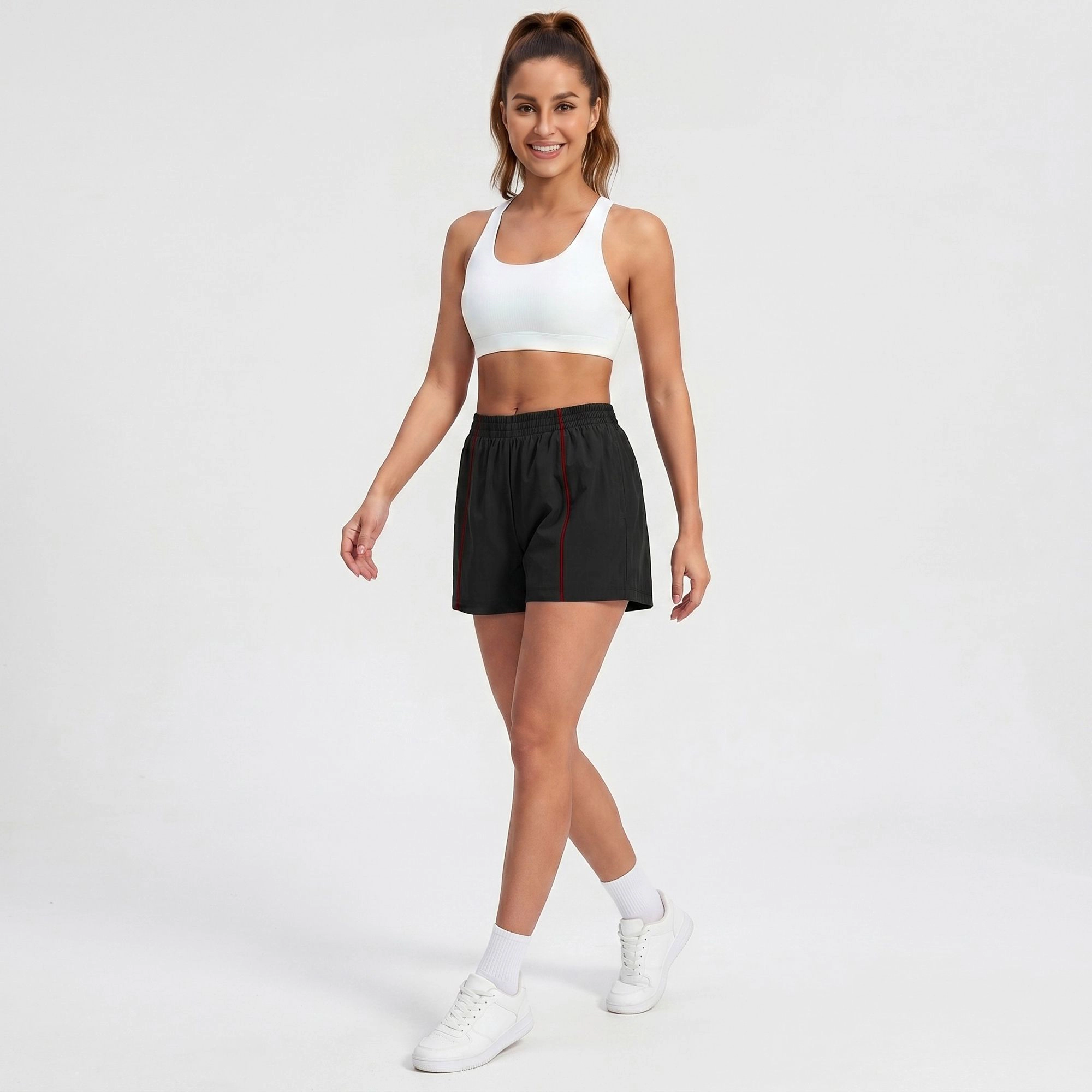 Anna-Kaci Women's High Waisted Running Shorts with Pockets Lightweight Athletic