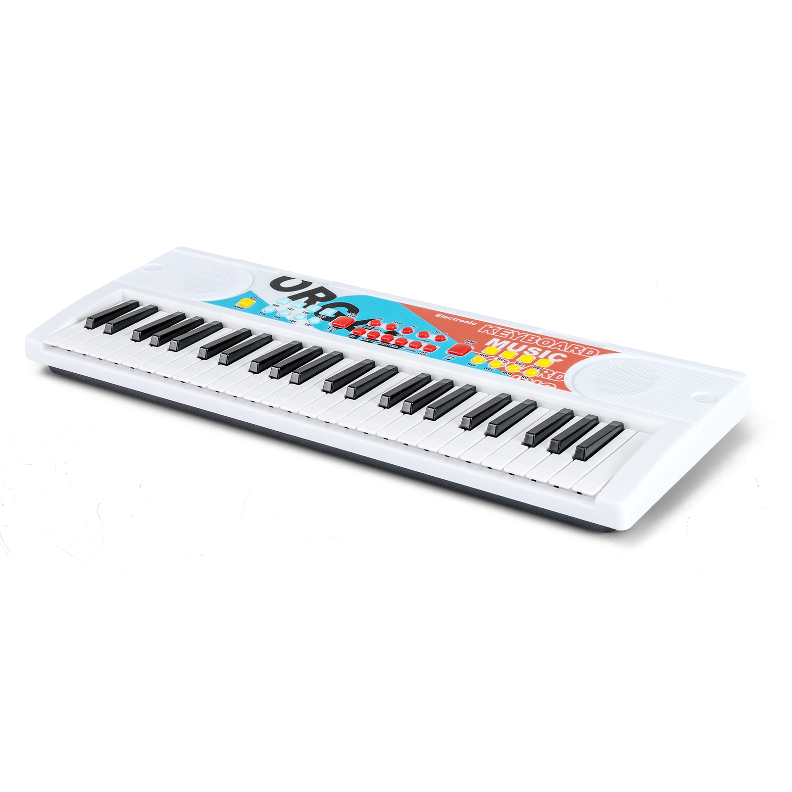 SUGIFT Kids White 49-Key Portable Electric Keyboard Piano with Microphone 21-in W 7.5-in D 2-in H Ages 3+