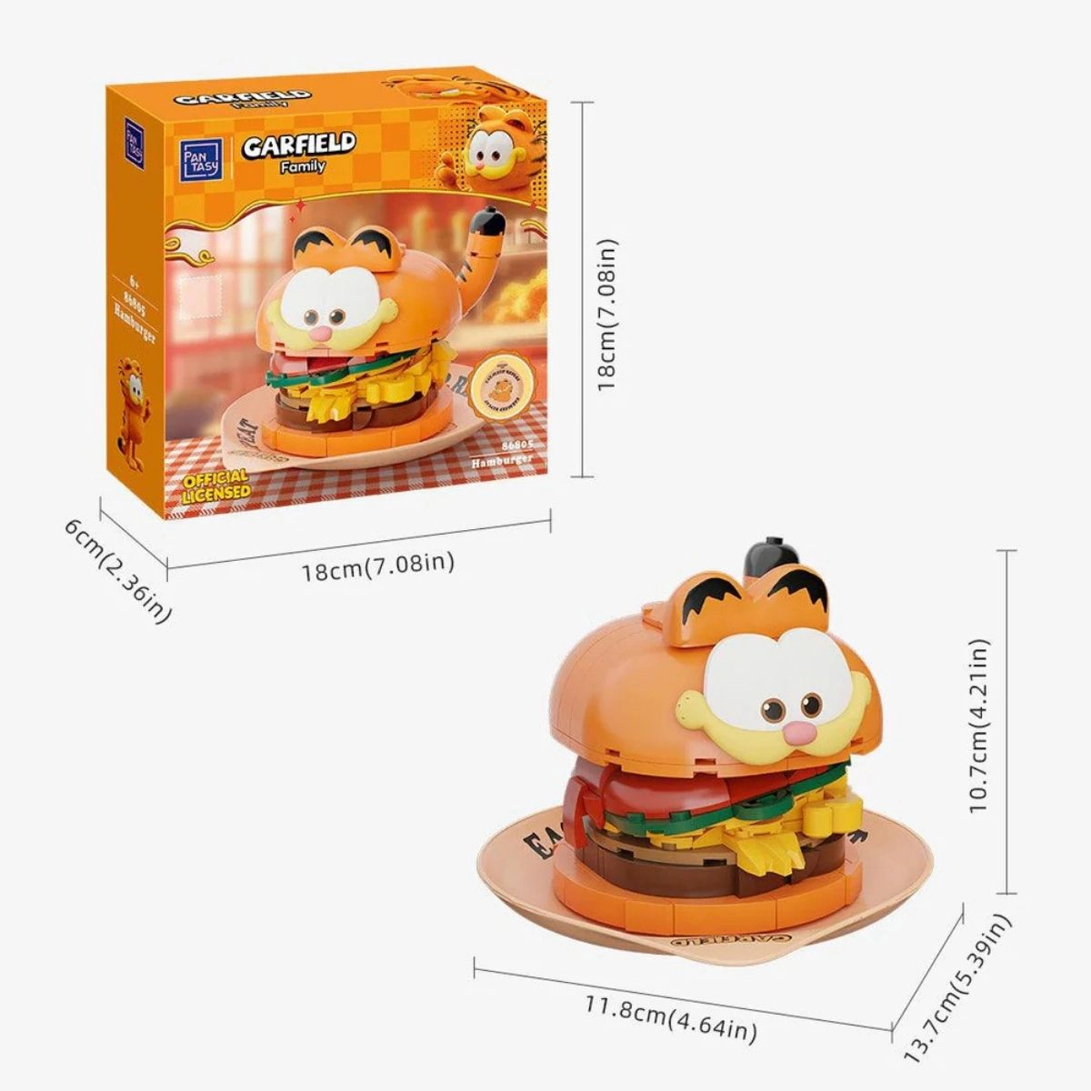 Pantasy The Garfield Movie Hamburger #86805 Building Block Set - 162-Piece Mini Construction Kit