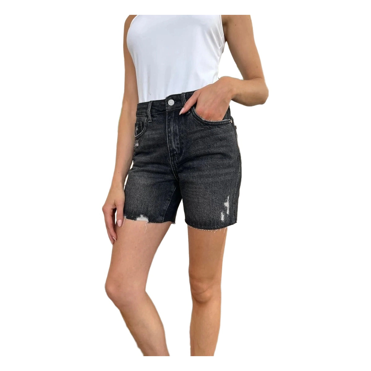 Judy Blue Womens Full High Waist Rigid Magic Denim Shorts