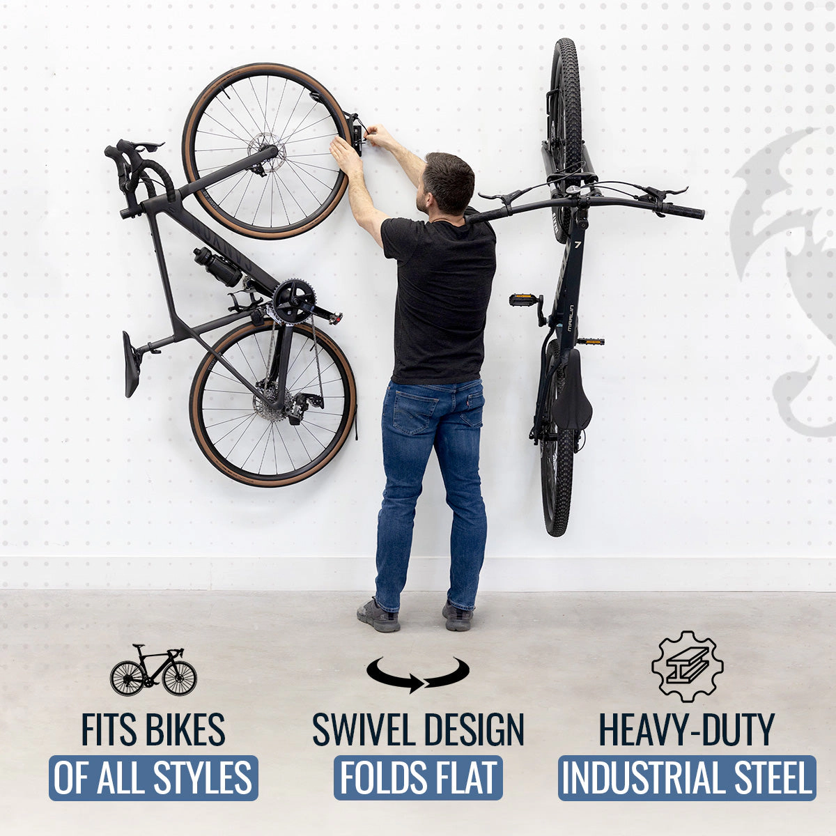 StoreYour Swivel Mount Bike Storage Rack, 4 Bike