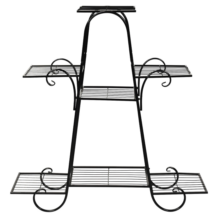 Hivvago 7-Tier Metal Plant Stand For Patio And Garden