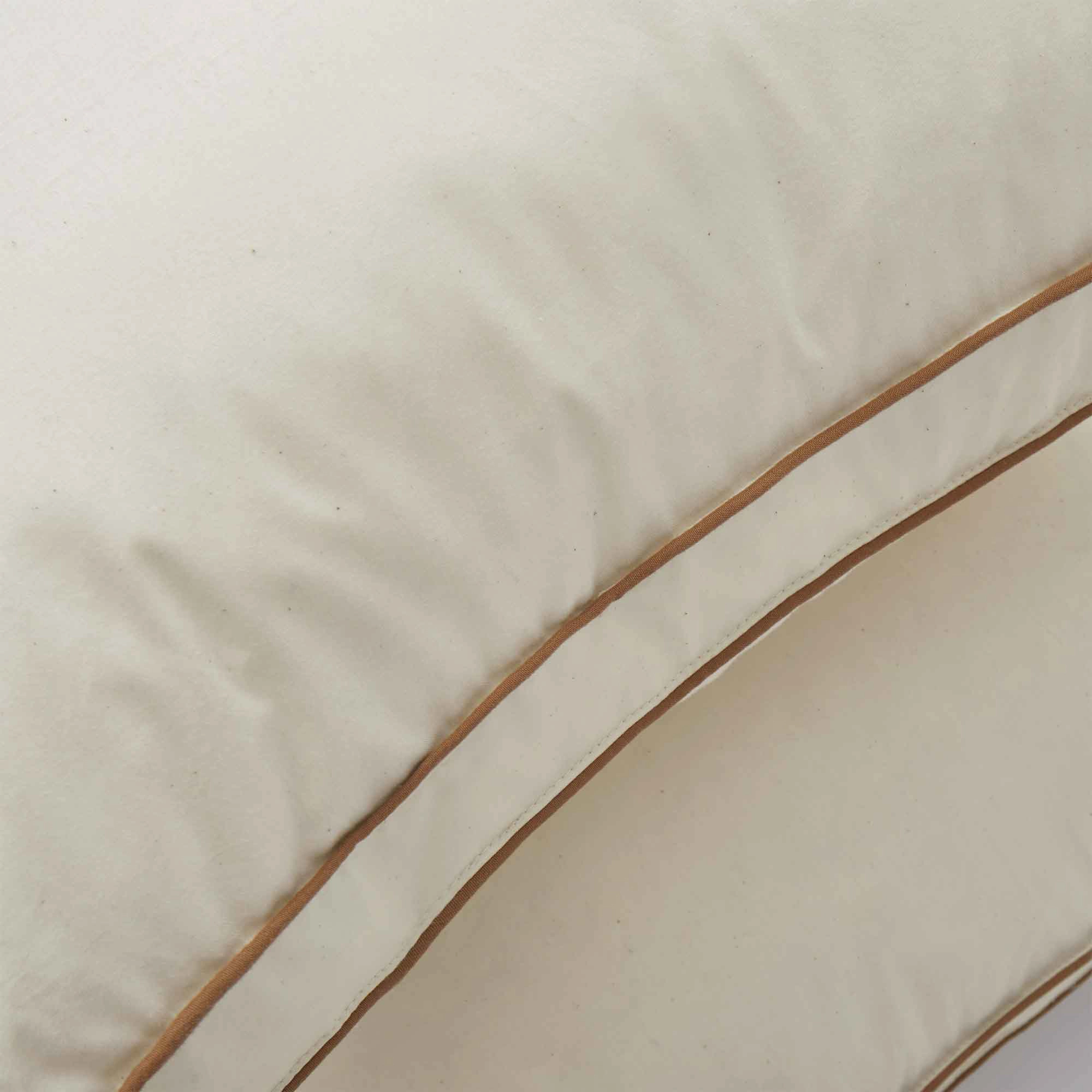 Puredown Selected Organic Cotton Layered Down Pillow Set of 2, 1.5-Inch Gusset