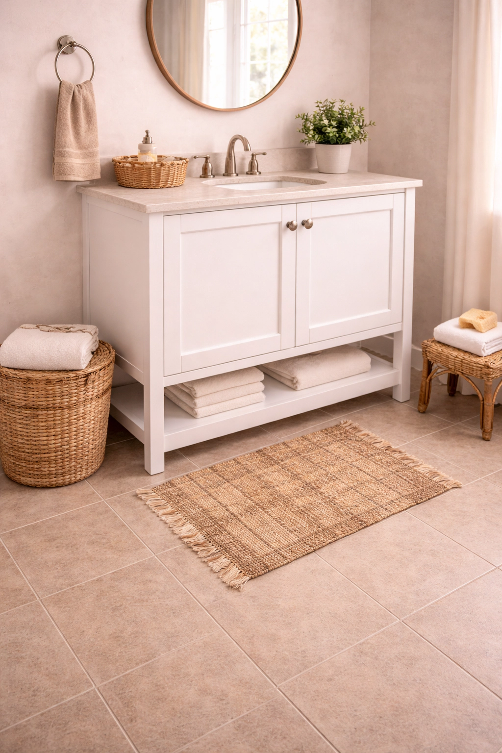 Magic Rugs 2'0 x 3'0 Beige Flat-Weave Jute Sumak Modern Rug