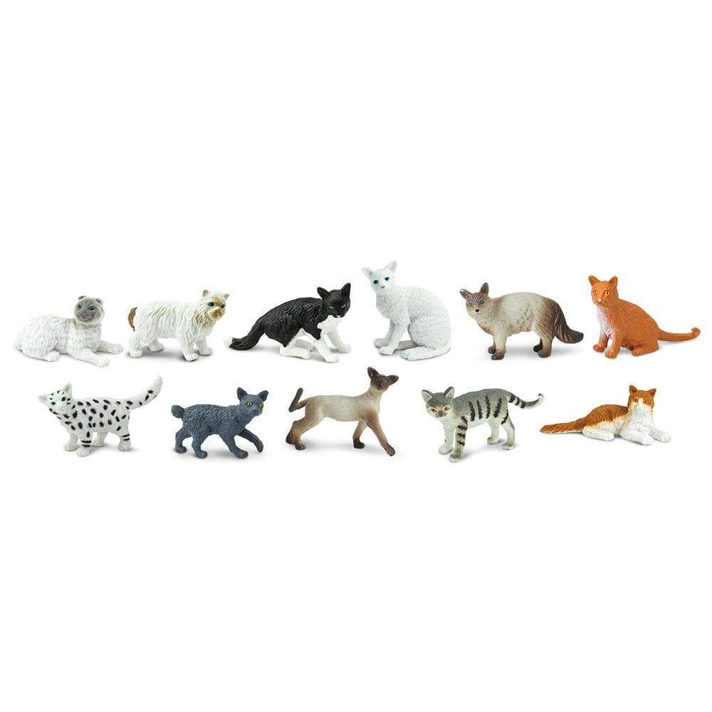 Safari Ltd. - Domestic Cats TOOB - contains 10 Mini Figurines