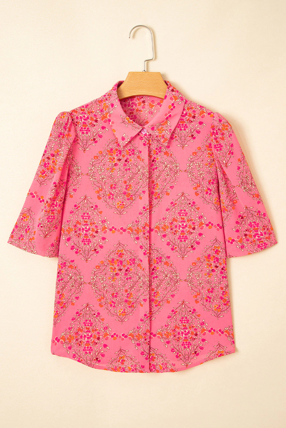 Threaded Pear Women's Josephine Floral Wide Short Sleeve Loose Top