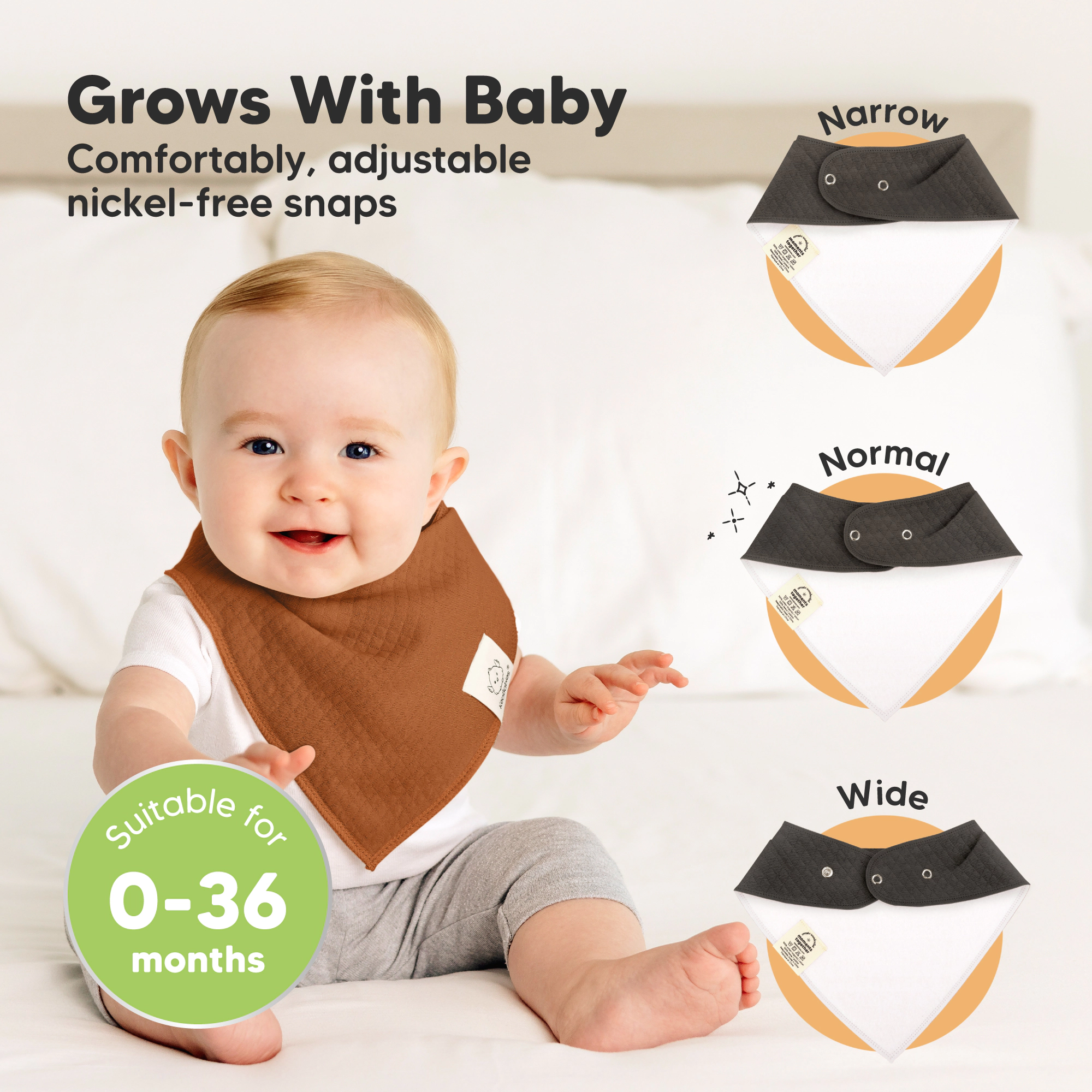 KeaBabies 8-Pack Quin Bandana Bibs