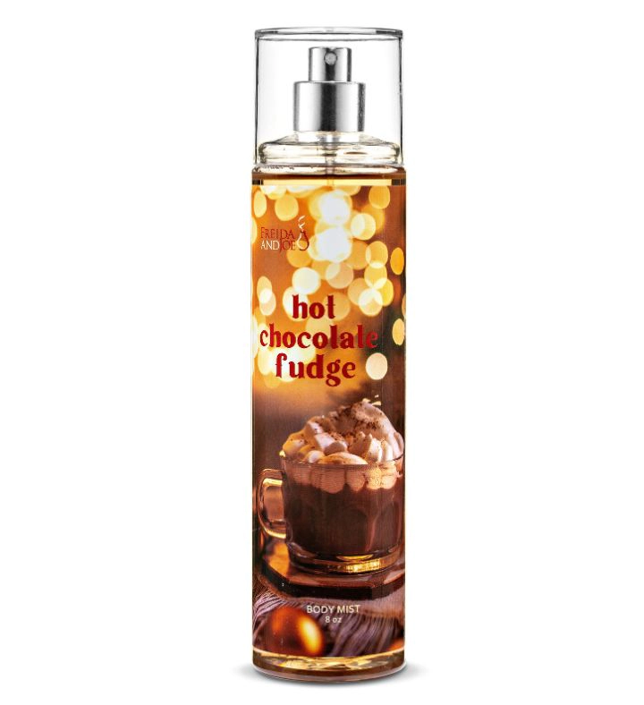 Freida and Joe  Women Hot Chocolate Fudge Body Lotion Body Mist Spray Set Valentine's Gift