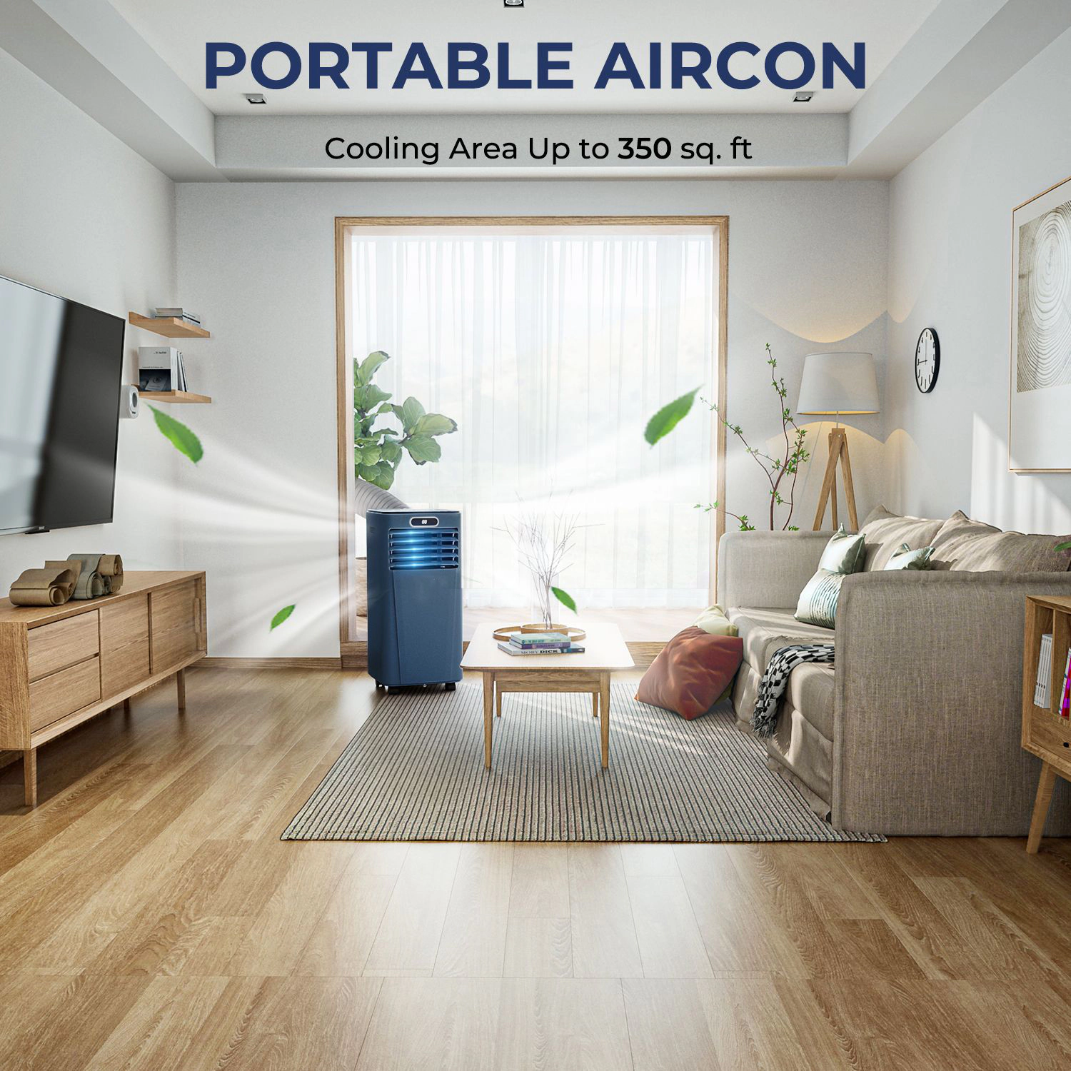 SlickBlue 10000 BTU Portable Air Conditioner with Dehumidifier