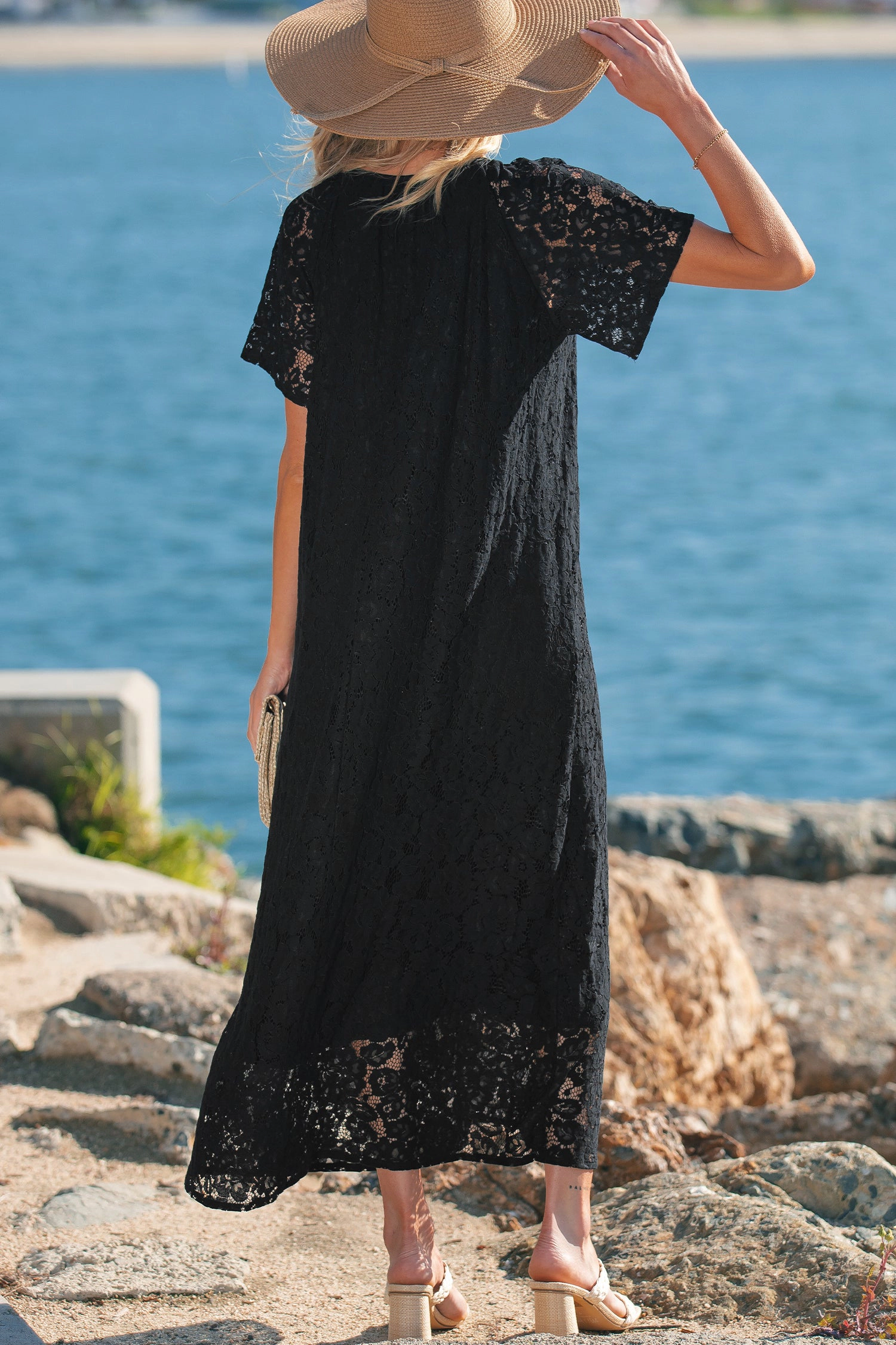 Threaded Pear Womens Keziah Vacation Loose Maxi Dress