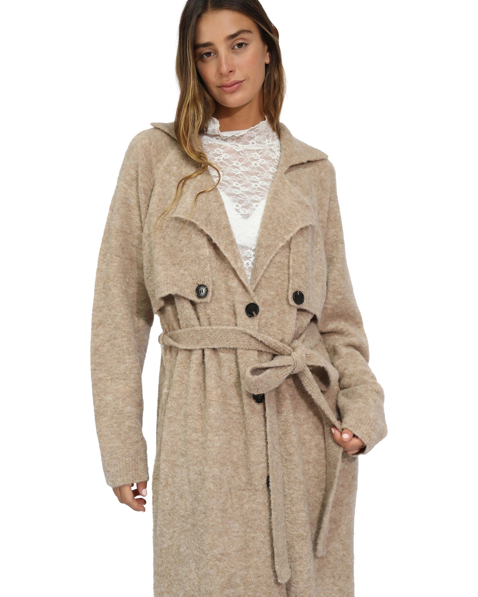 Belle & Bloom Live Dream Maxi Trench Cardigan