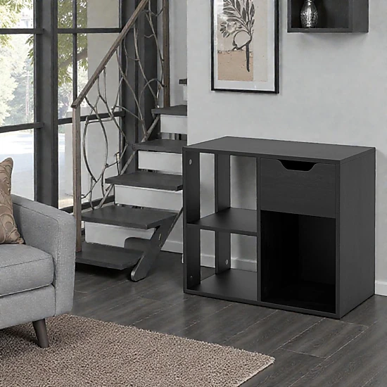 Hivvago Wooden Cube Bookcase with Storage Drawer