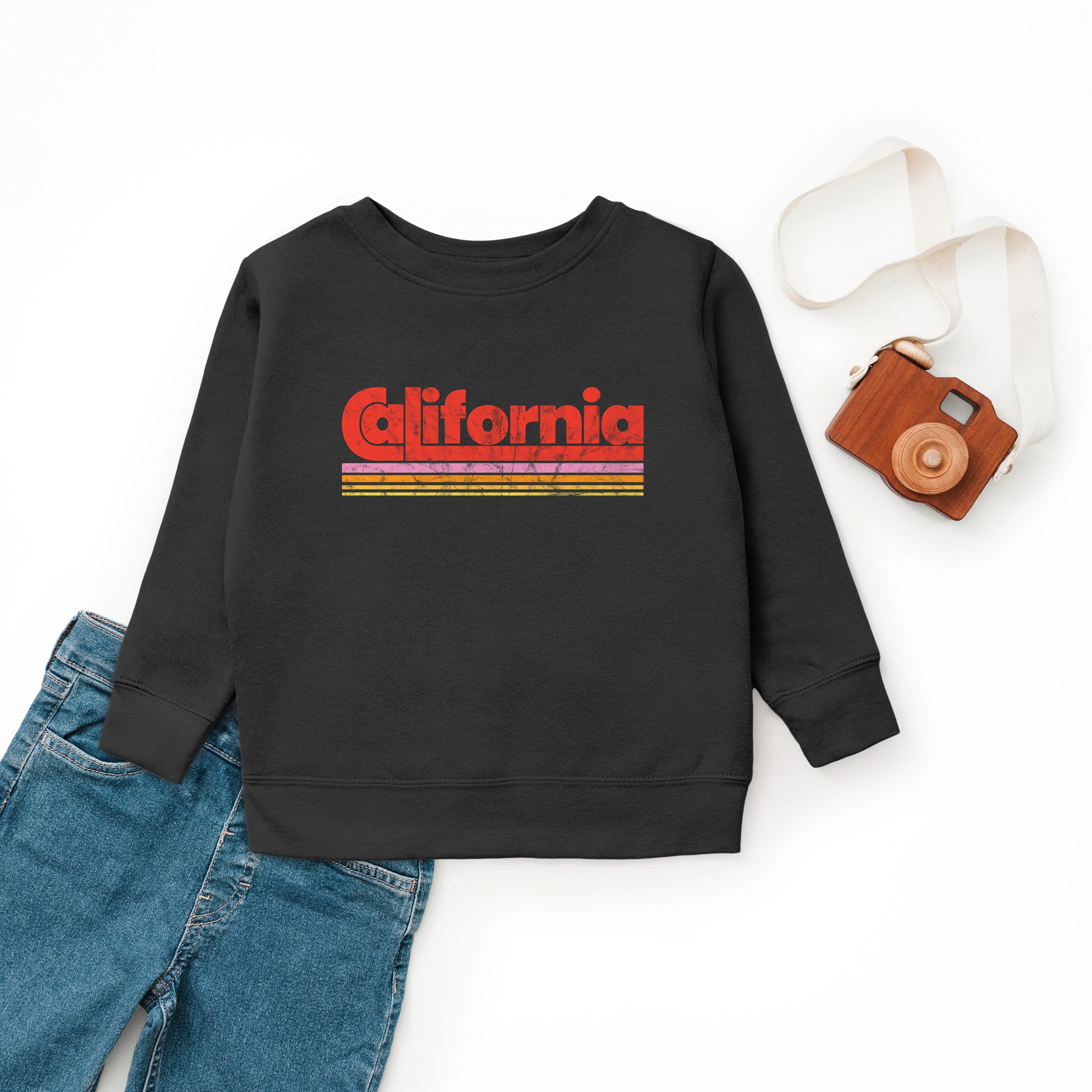 The Juniper Shop - Youth Graphic Sweatshirt California Retro Stripes
