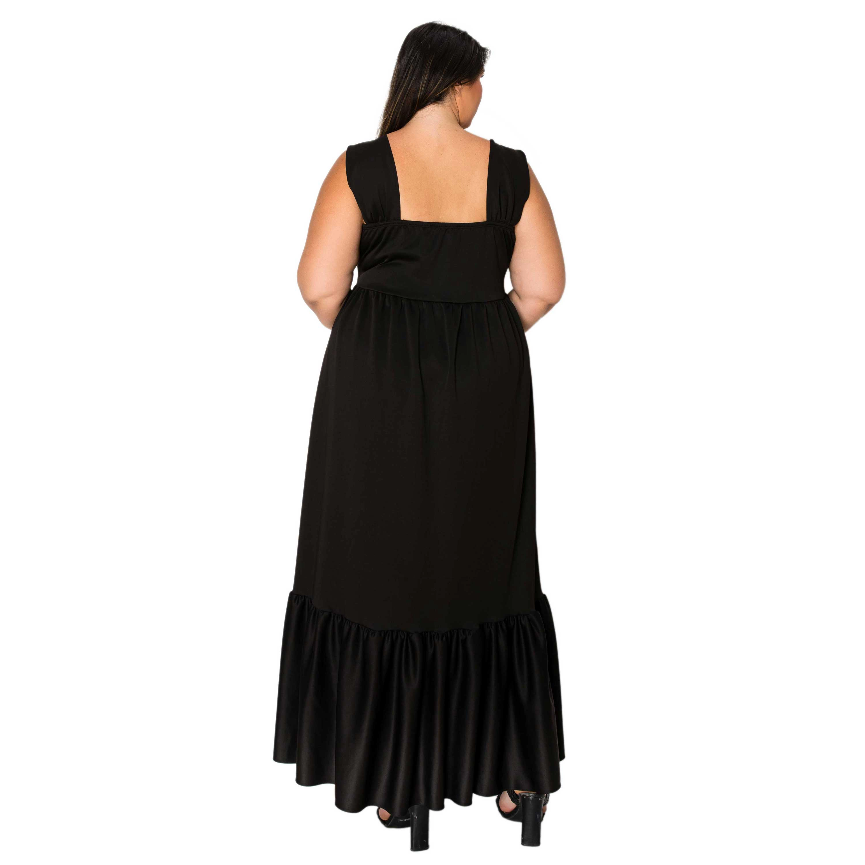 L I V D Women's Plus Angelika Ruffled Hem Maxi Dress