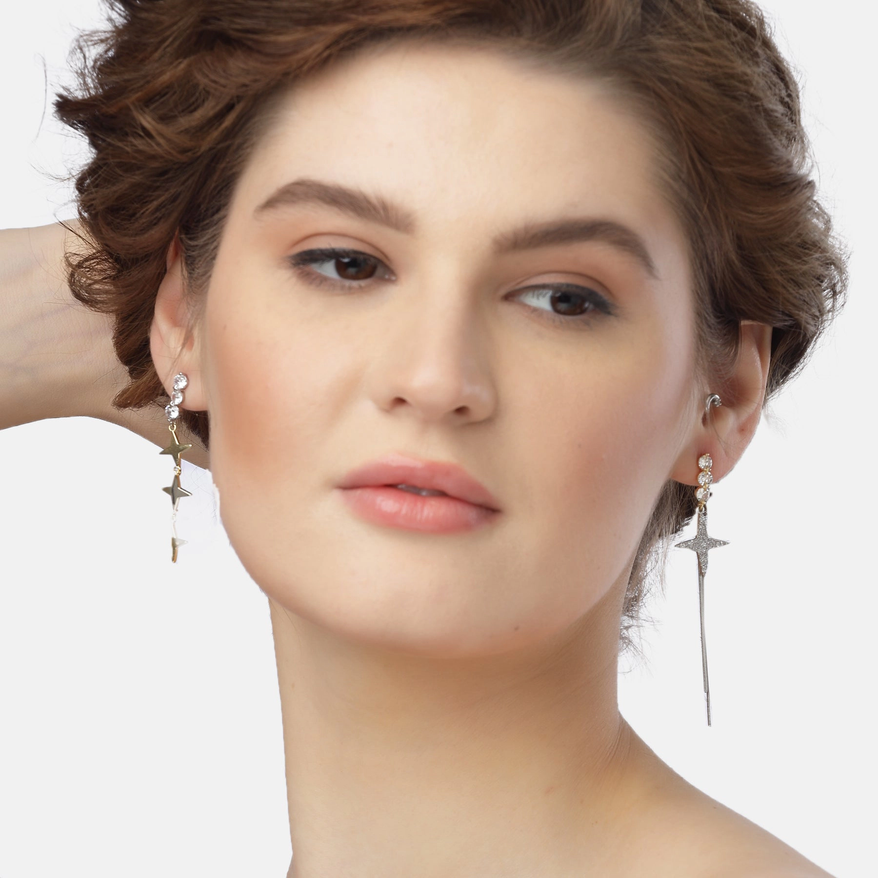 AGP PARIS Womens Starry Elegance Drop Earrings