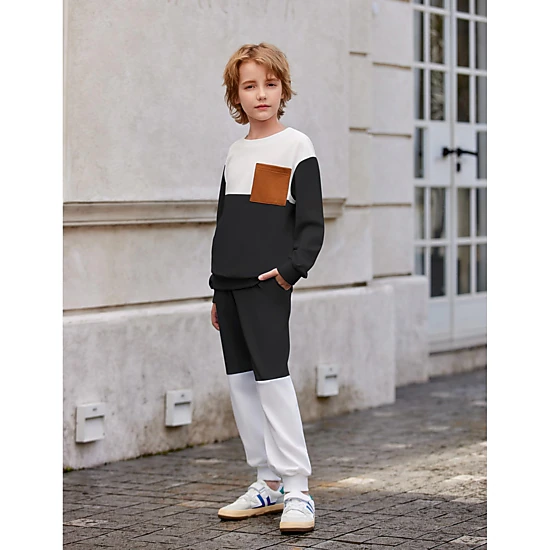 Arshiner Toddler Sweatsuit Crewneck Sweatshirt And Sweatpants Fall Fashion Toddler Boys Outfits