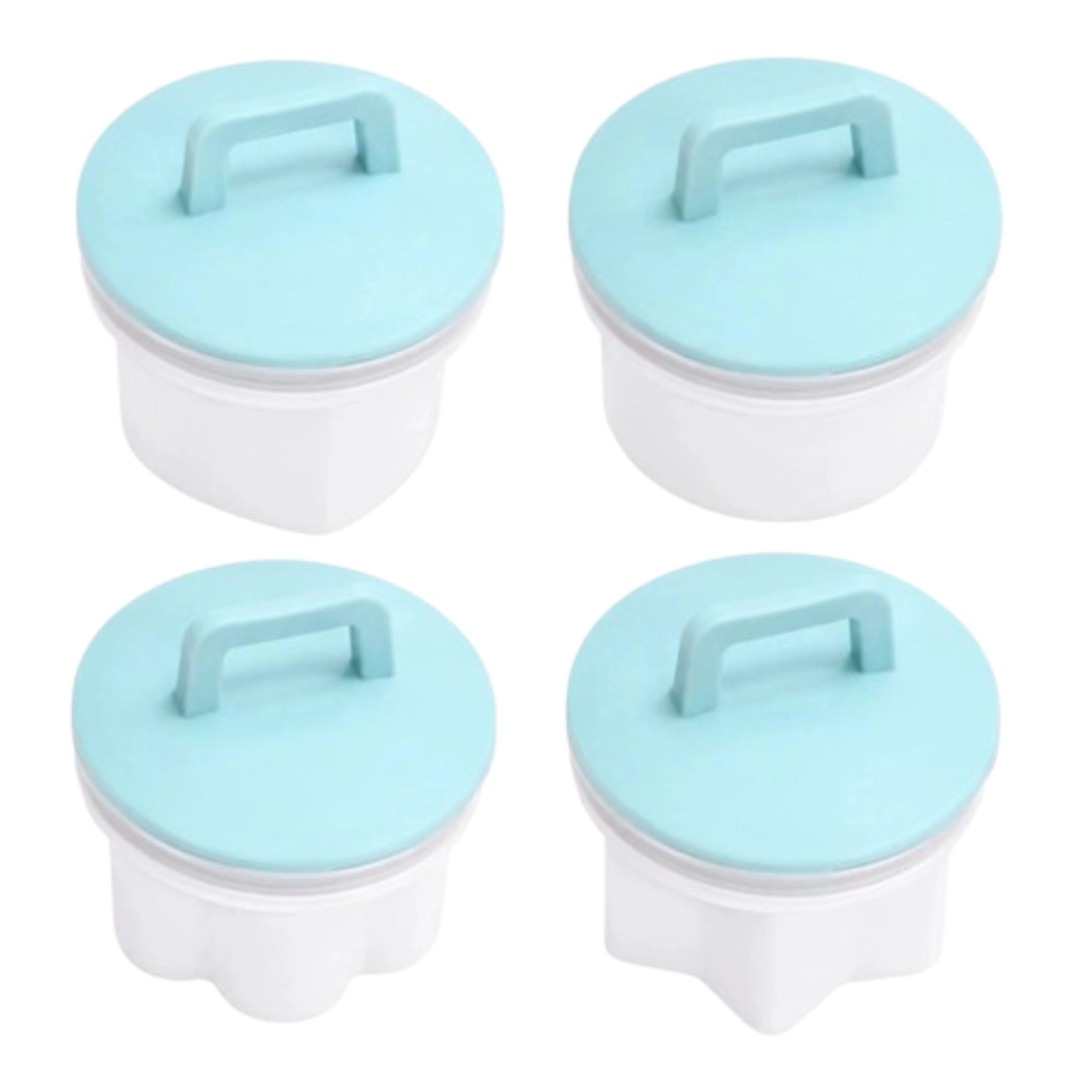 Home Collection Pack of 4 Cartoon Egg Molds Cute Egg Shapers