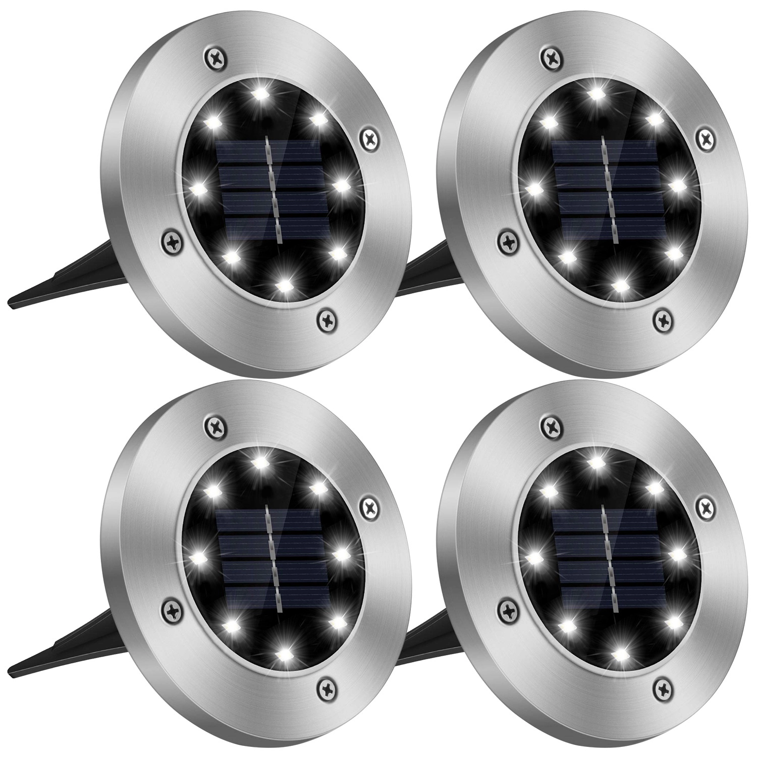 GBruno Solar Waterproof 4-Pc Ground Light Set