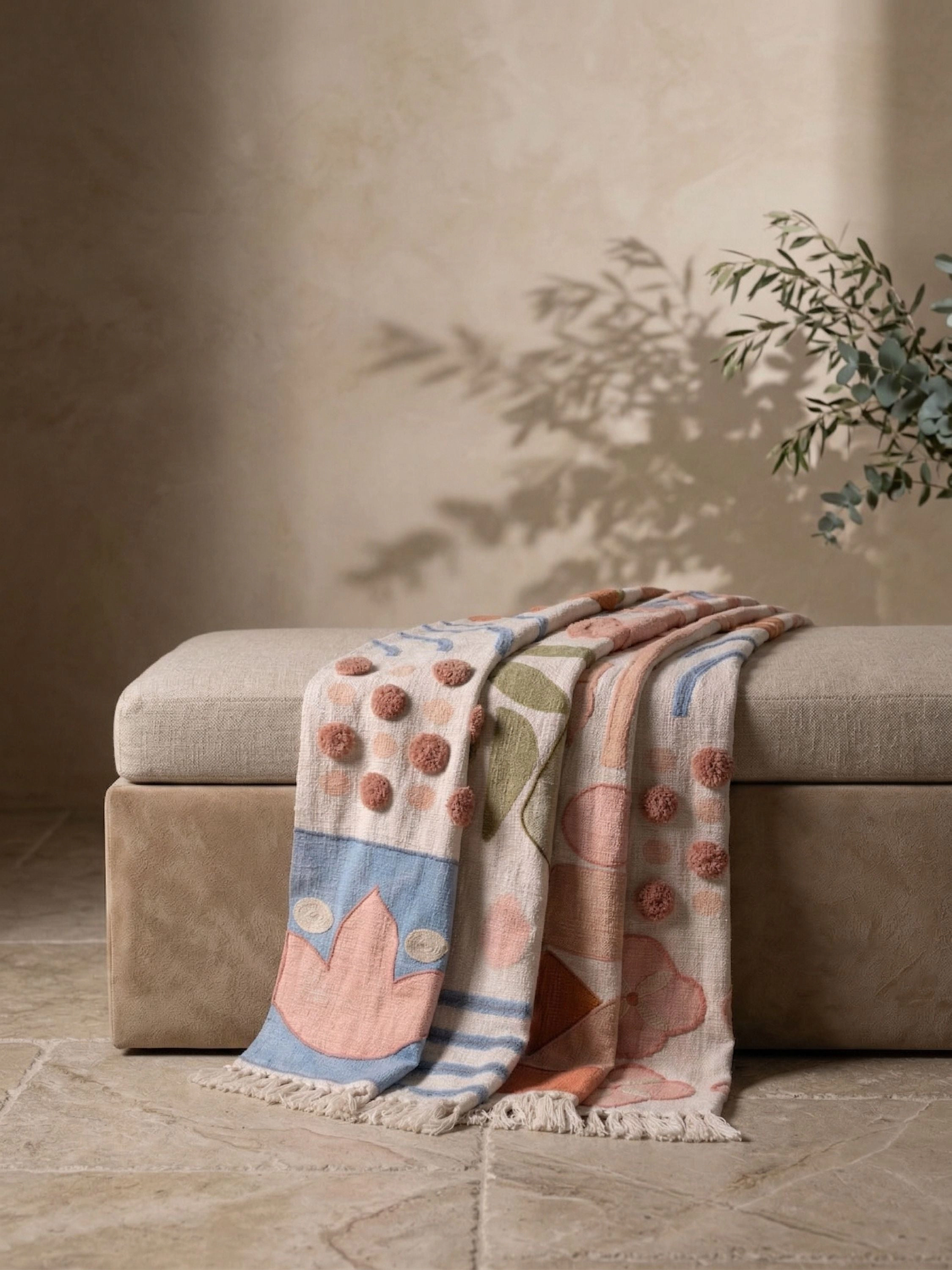 GAURI KOHLI Joel Throw Blanket 50"x60"