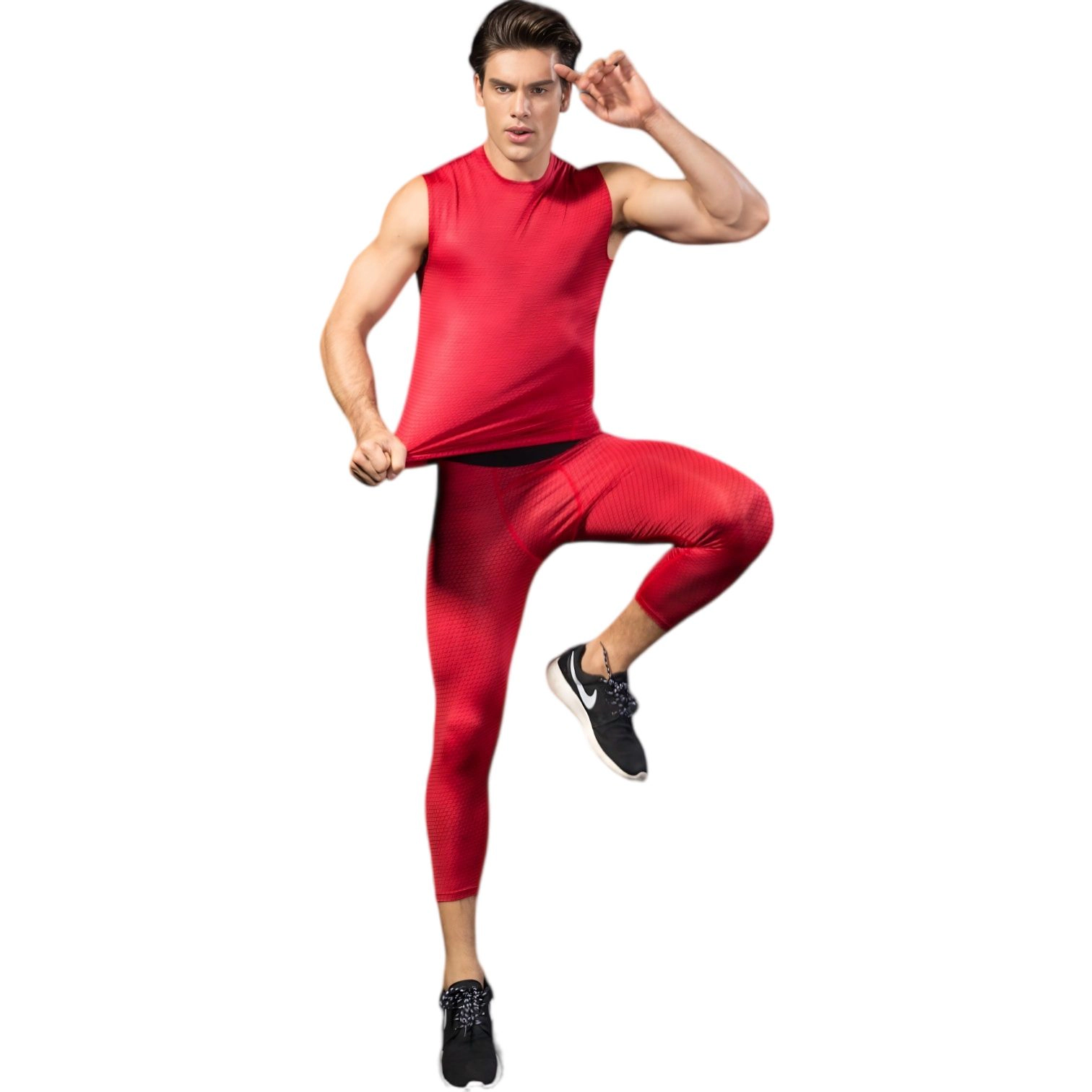 Anna-Kaci Men's Sleeveless Compression Workout Top