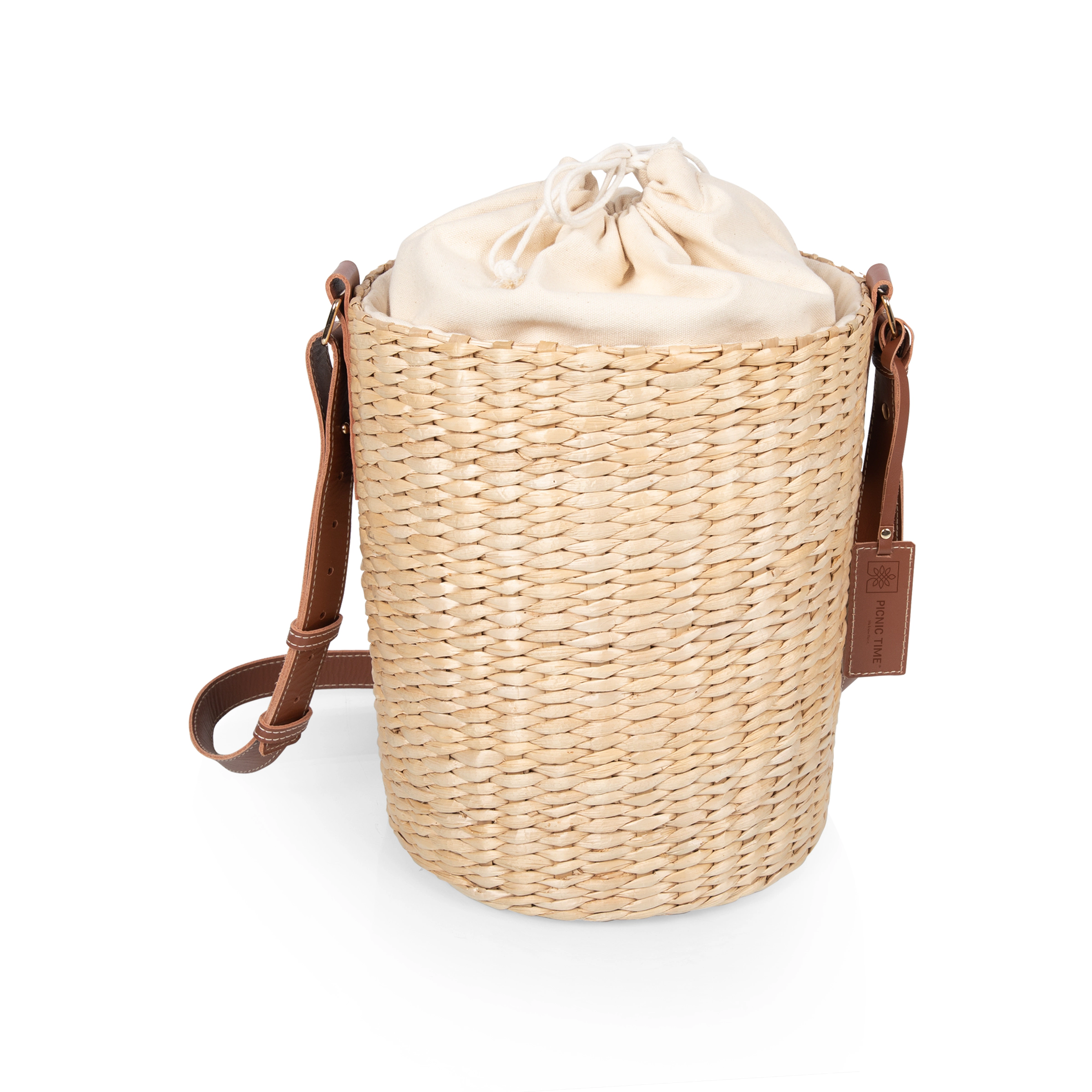 PICNIC TIME Palermo Rush Insulated Bucket Tote with Leather Straps