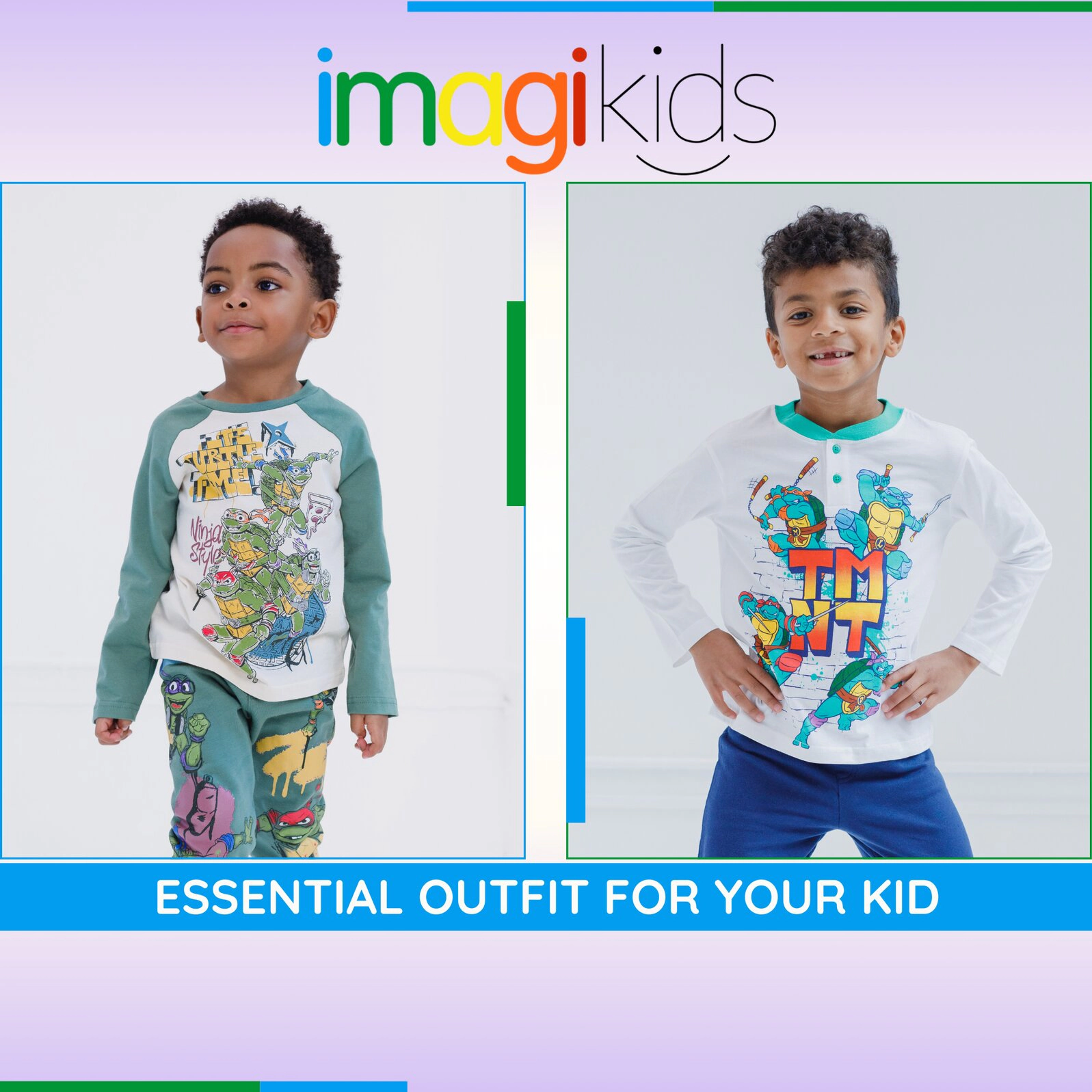 Teenage Mutant Ninja Turtles Boys' 2-Piece Long Sleeve T-Shirt and Pants Set