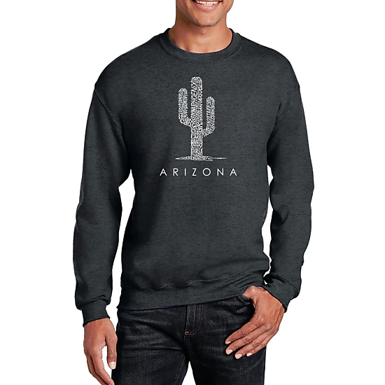 LA Pop Art Arizona Cities - Mens Word Art Crew Sweatshirt