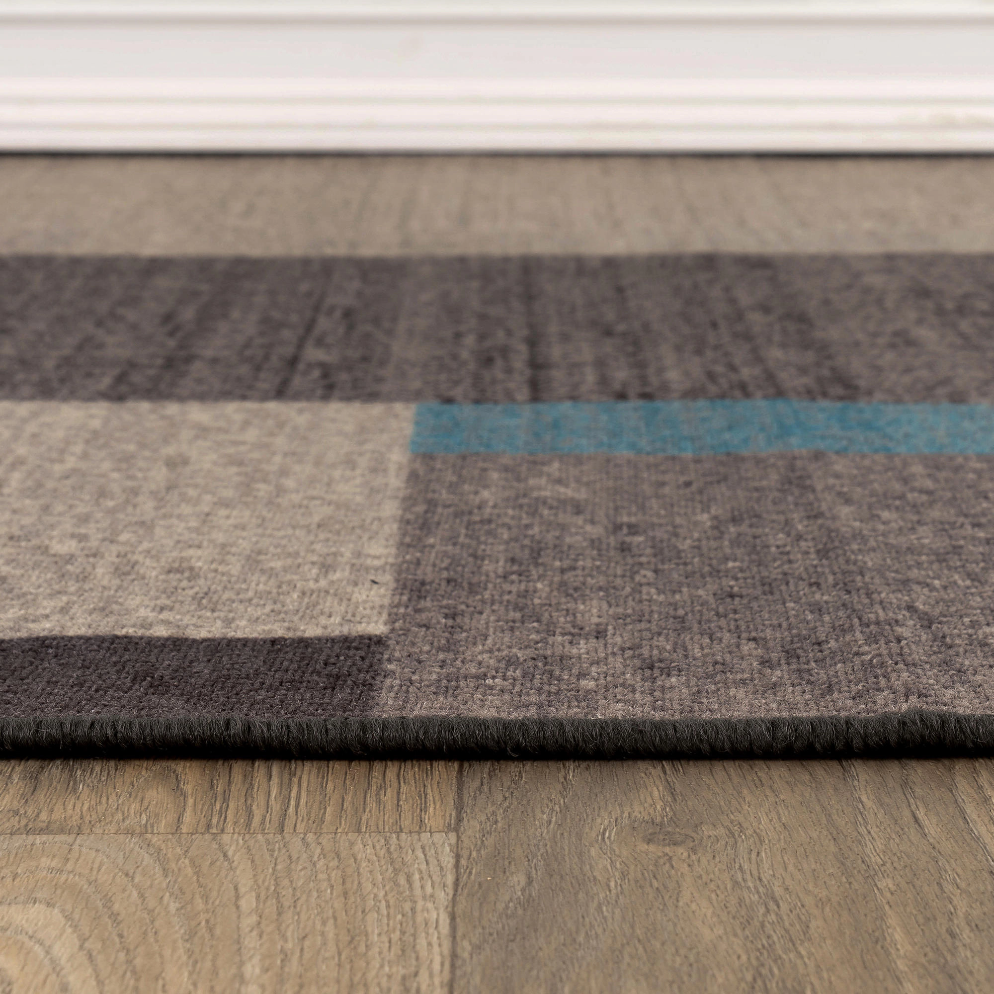 World Rug Gallery Classic Solid Border Power Loomed Indoor Area Rug
