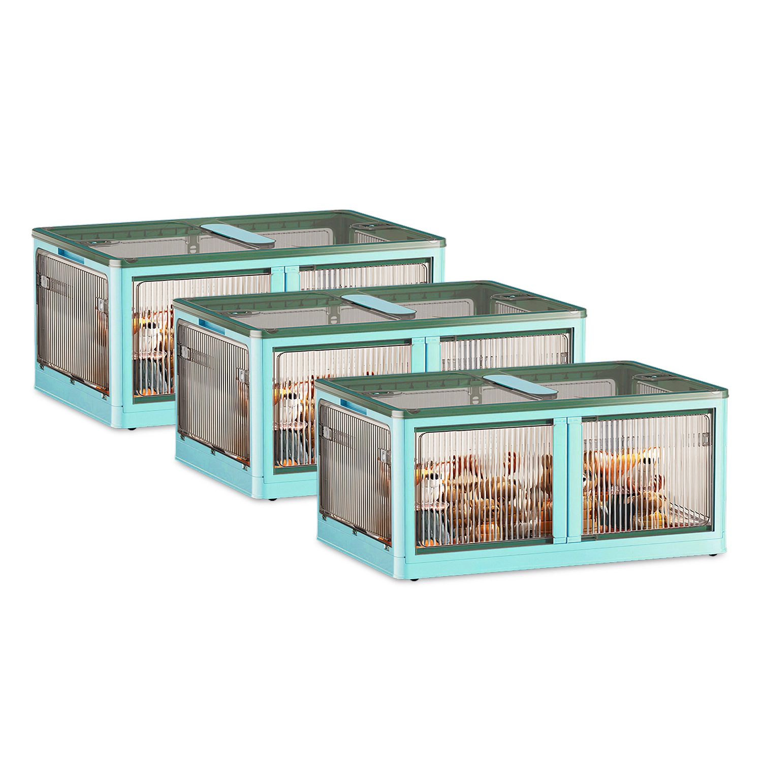 GBruno 3-Piece Foldable Storage Bins With Lids