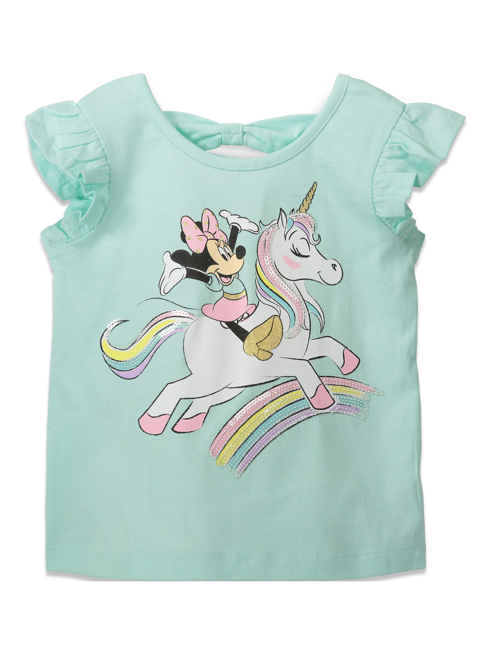 Disney Minnie Mouse Girls' 2-Piece T-Shirt and Bike Shorts Set