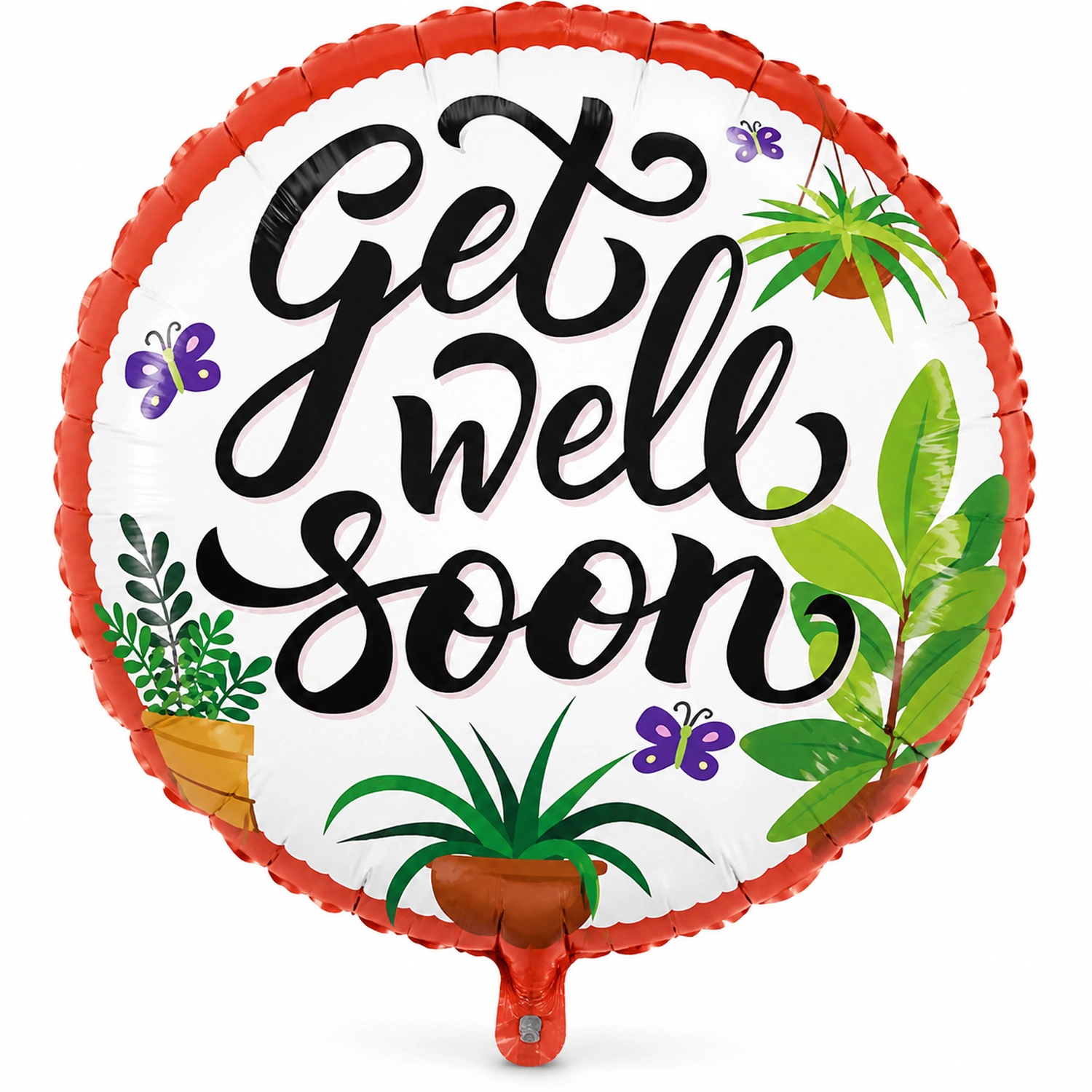 LoonBalloon Get Well Plants Foil Balloon 5-Pack