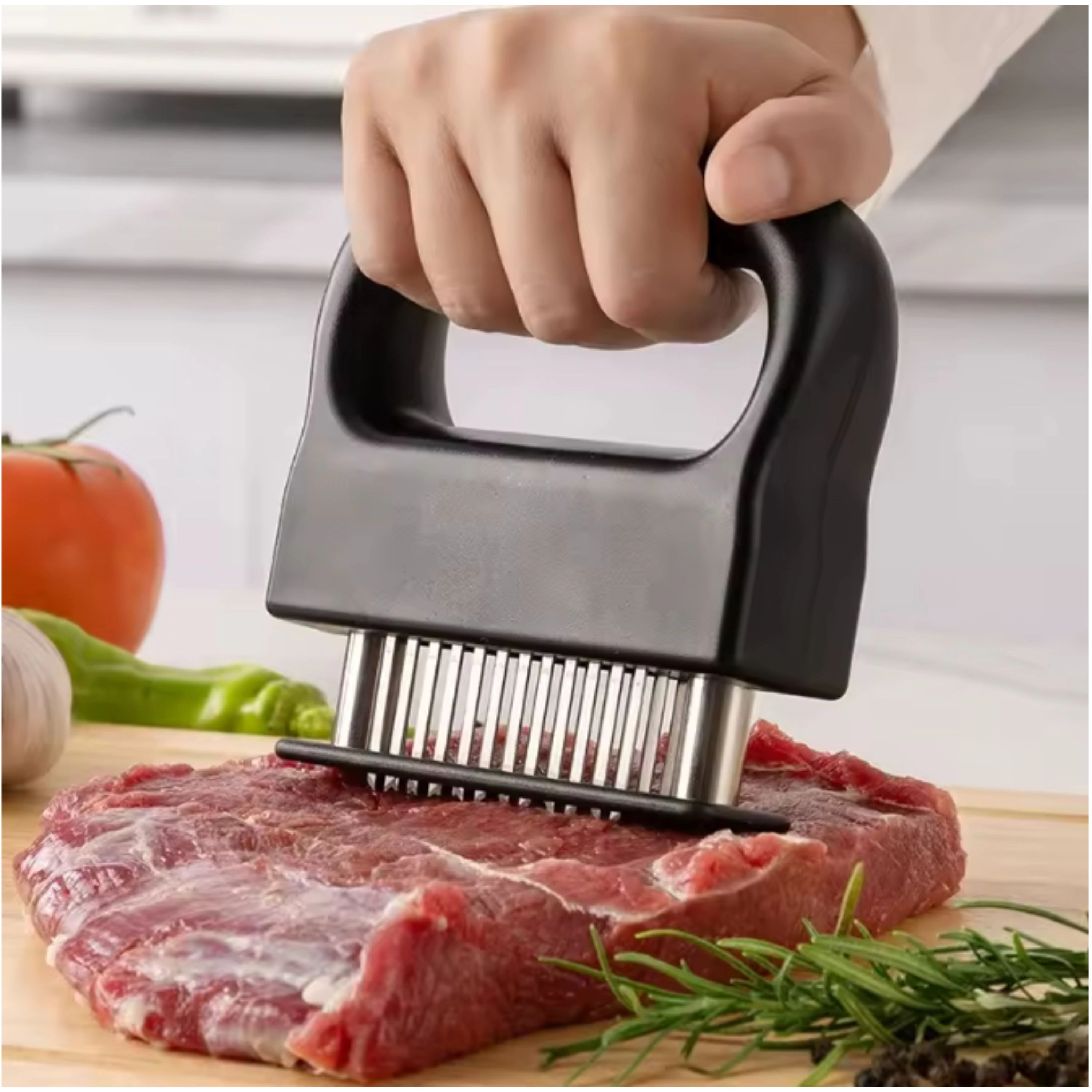 Kitcheniva Stainless Steel Meat Tenderizer For Steaks, Chicken, Pork