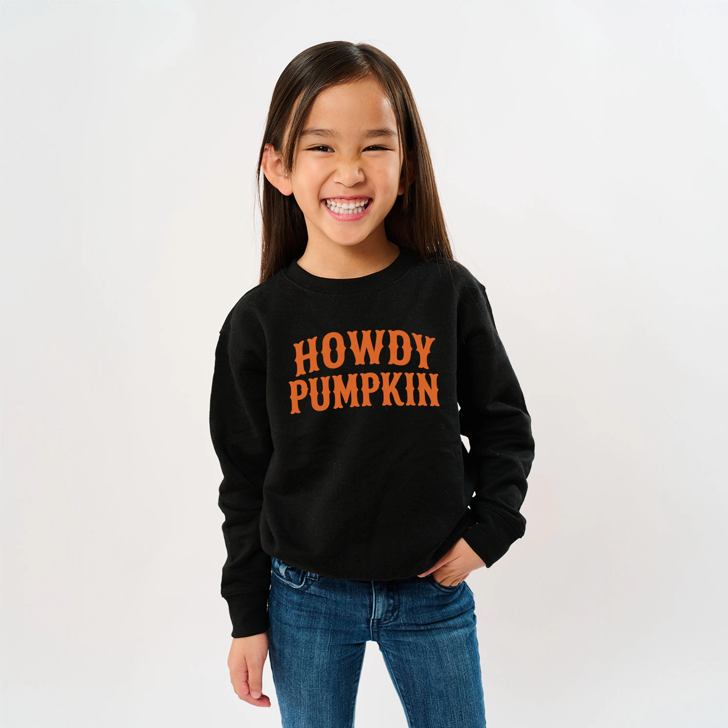 The Juniper Shop - Youth Graphic Sweatshirt Howdy Pumpkin Western