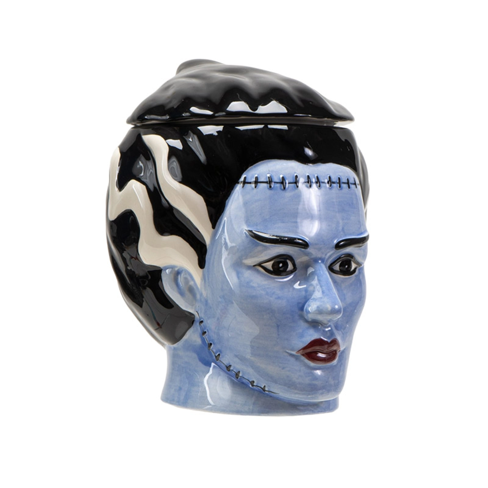 Pacific Giftware The Bride Of Frankenstein Ceramic Cookie Jar Halloween Decor Kitchen Accessory 8.25 inch