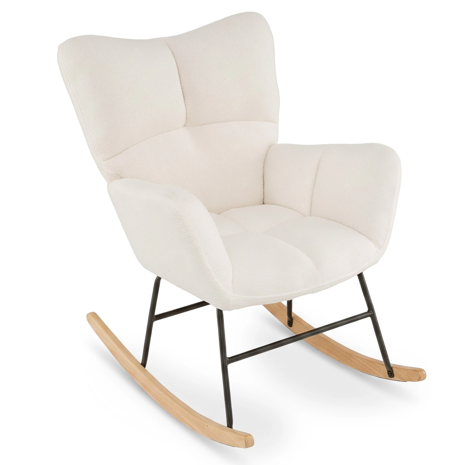 LJG Nursery Rocking Chair with Comfy Backrest and Armrest
