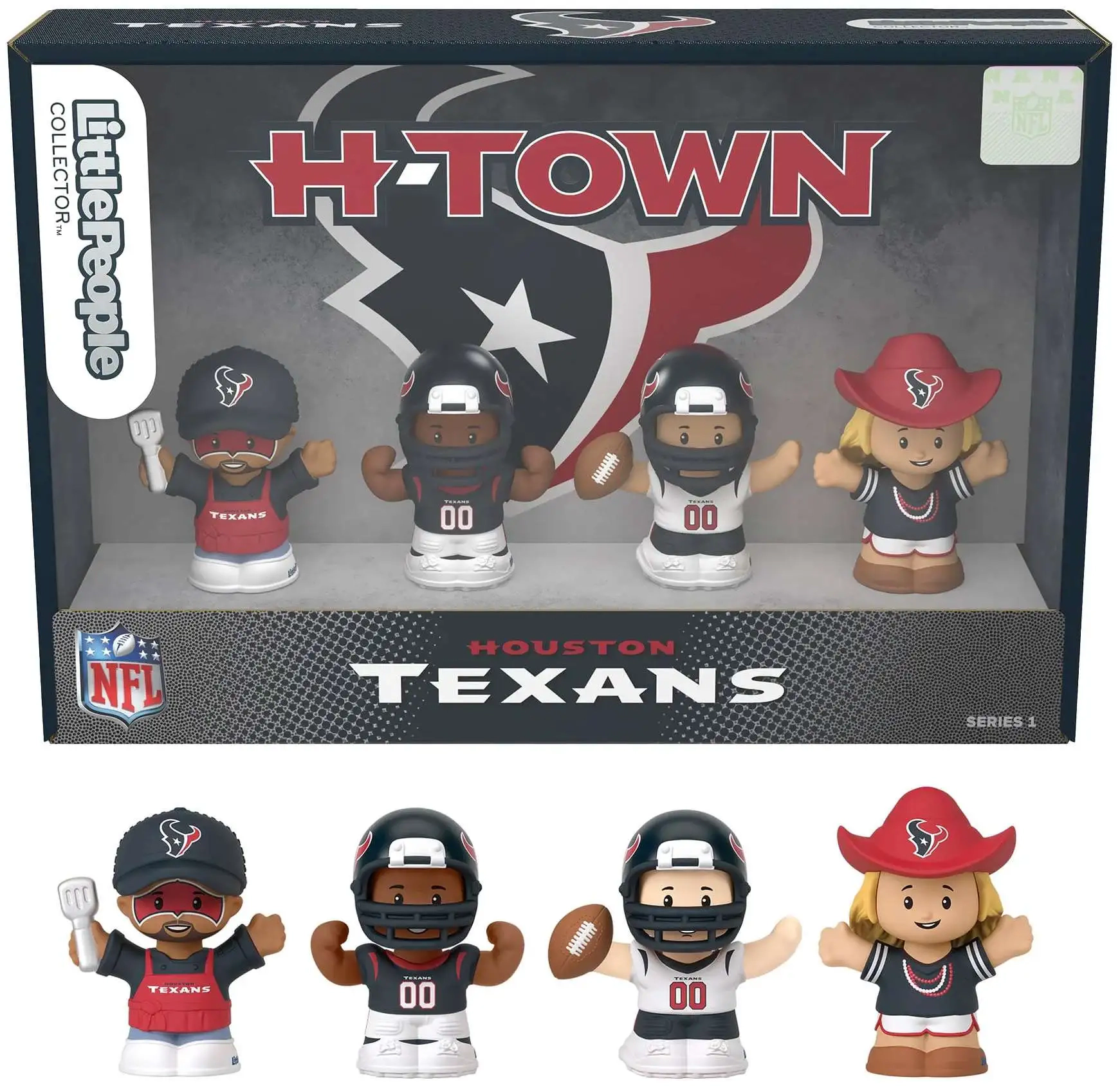 Fisher Price Little People x NFL Collector Houston Texans Figure 4-Pack