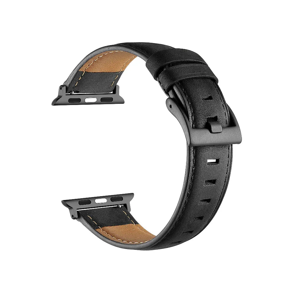 Posh Tech Mens Hunt Distressed Leather Band for Apple Watch