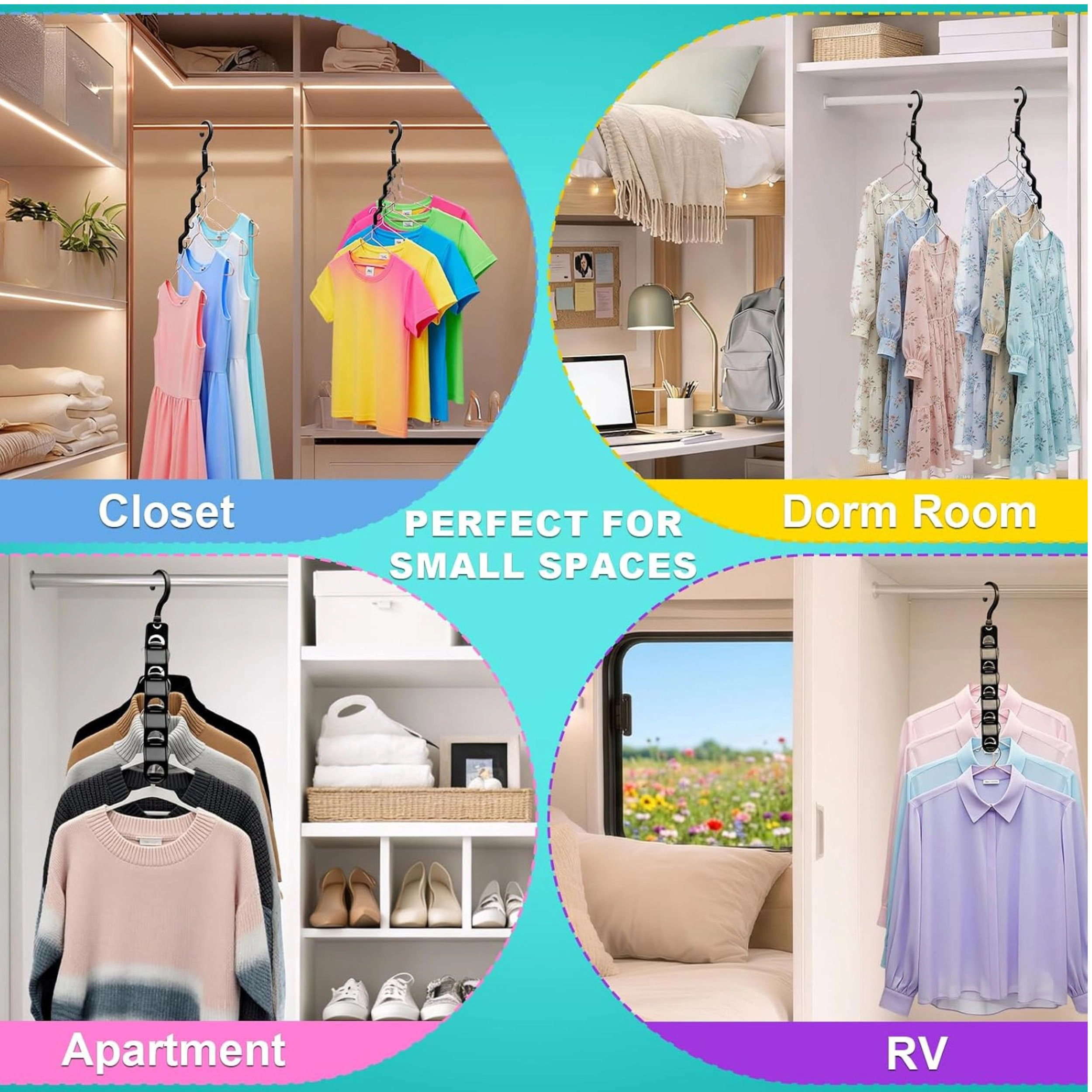 Stock Preferred Space Saving Closet Organizer Hangers for Thick Clothes and Dorm Storage