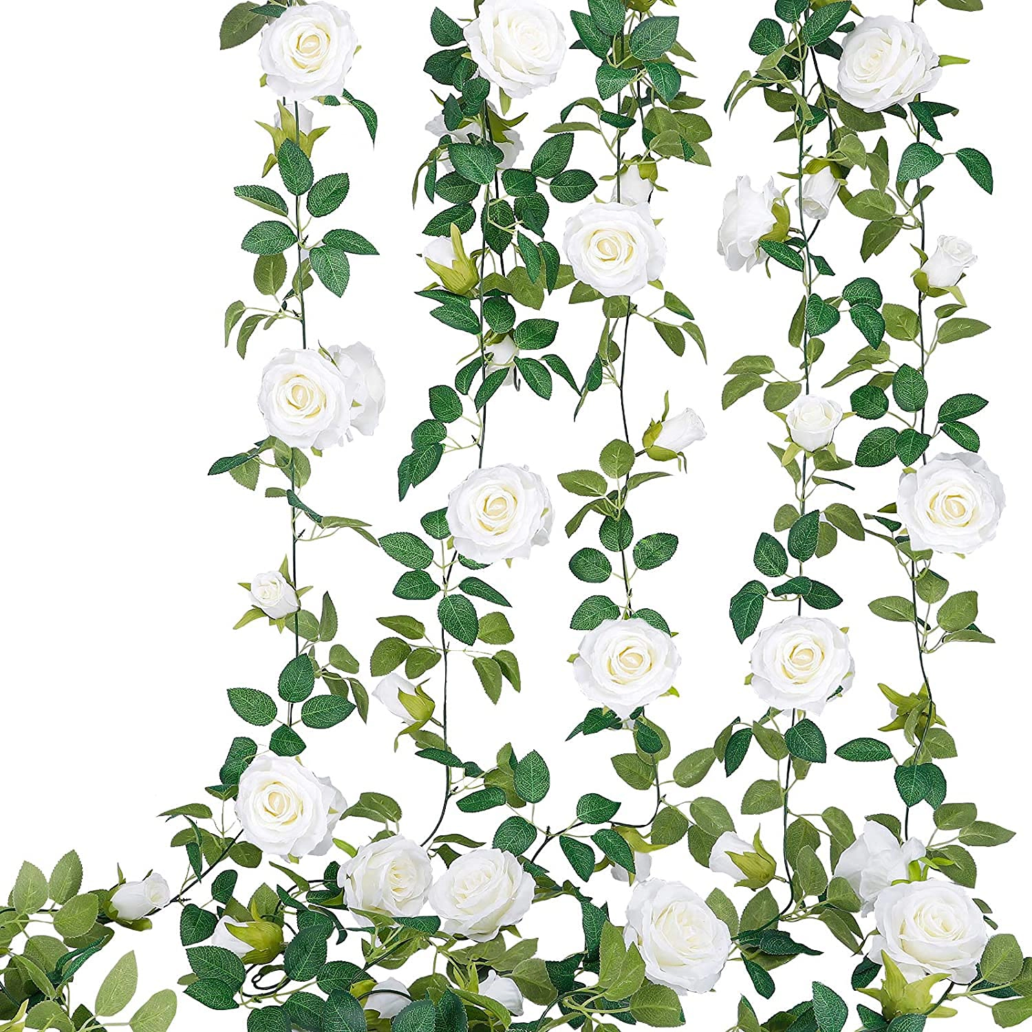 PUPWE Artificial Rose Vine Garland Wedding Decor