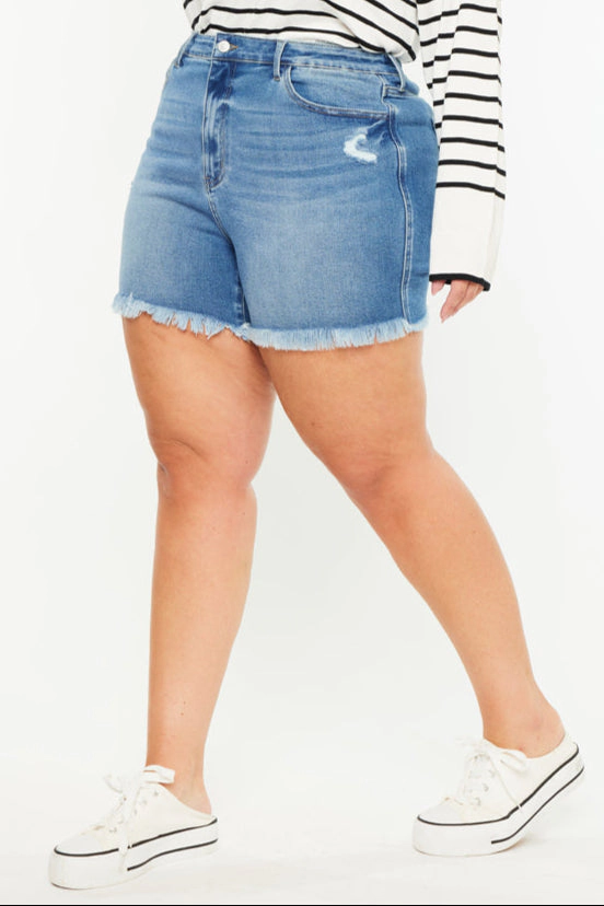 KanCan Women's Plus Essentials High Rise Shorts Syd