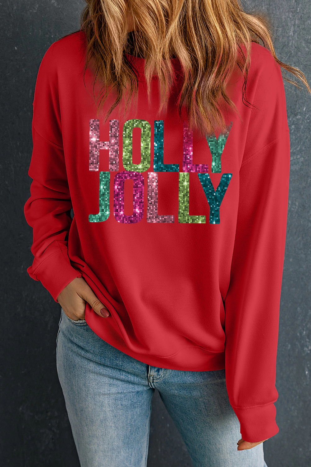 Threaded Pear Women's Junora Jolly Printing Christmas Pullover